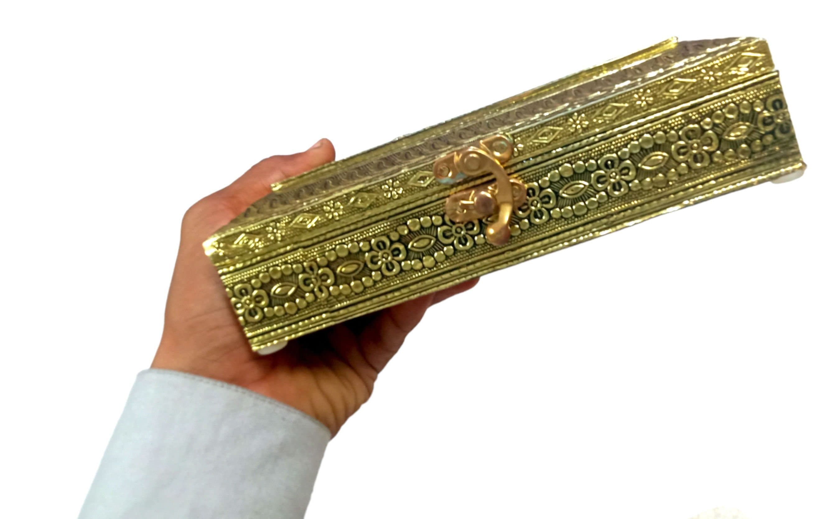 Handmade Wooden Dry Fruit Box: Peacock Design, Indian Wedding Favor - image 4