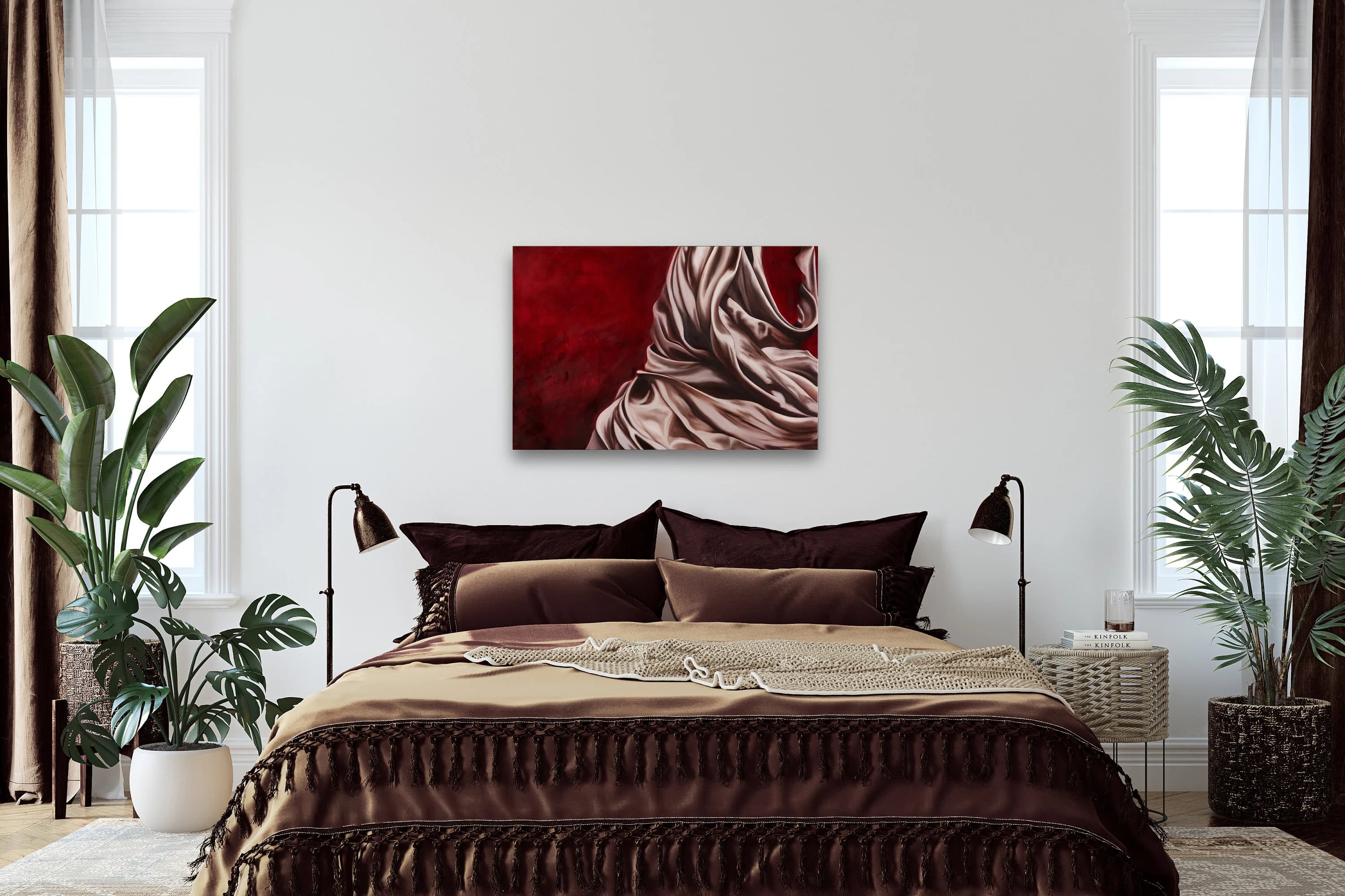 Muslim Woman Portrait Print, Surreal Hijab Art, Fashion Canvas - image 5