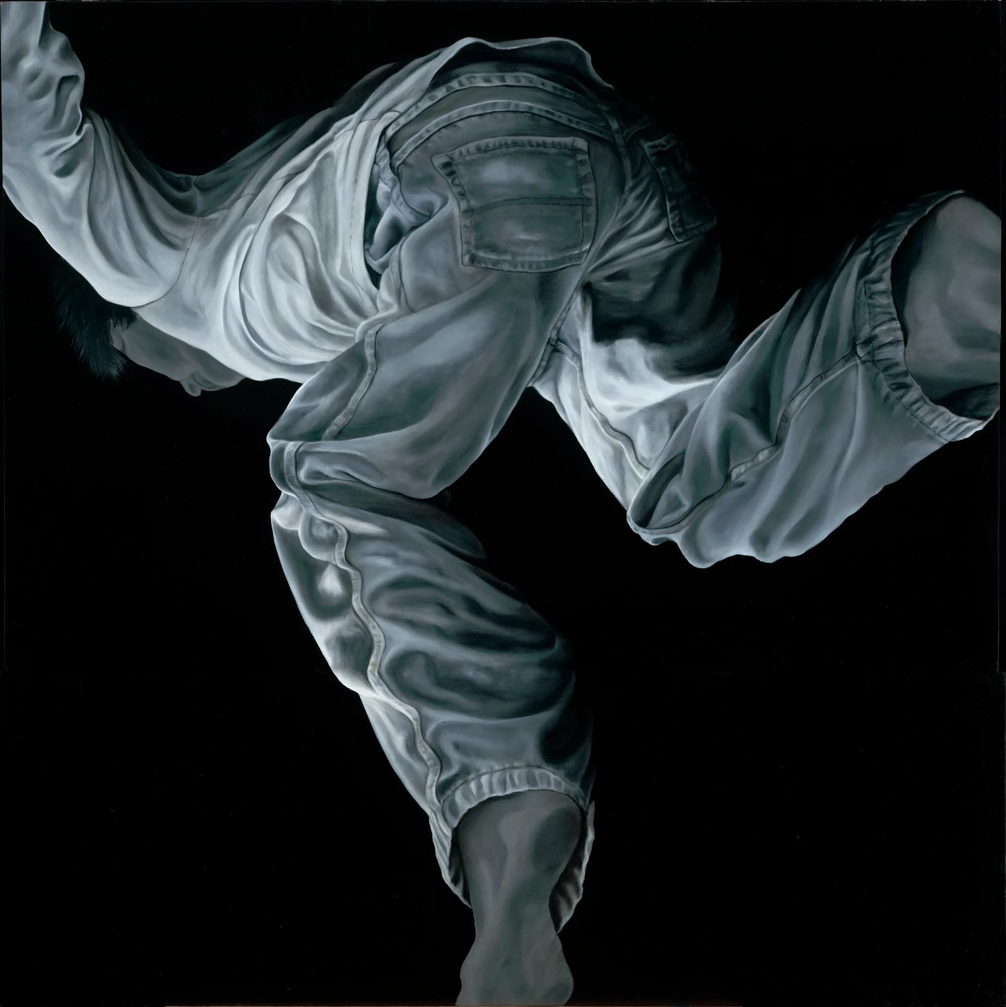 Hyperrealistic Male Figure Art Print, Black and White Giclée Canvas