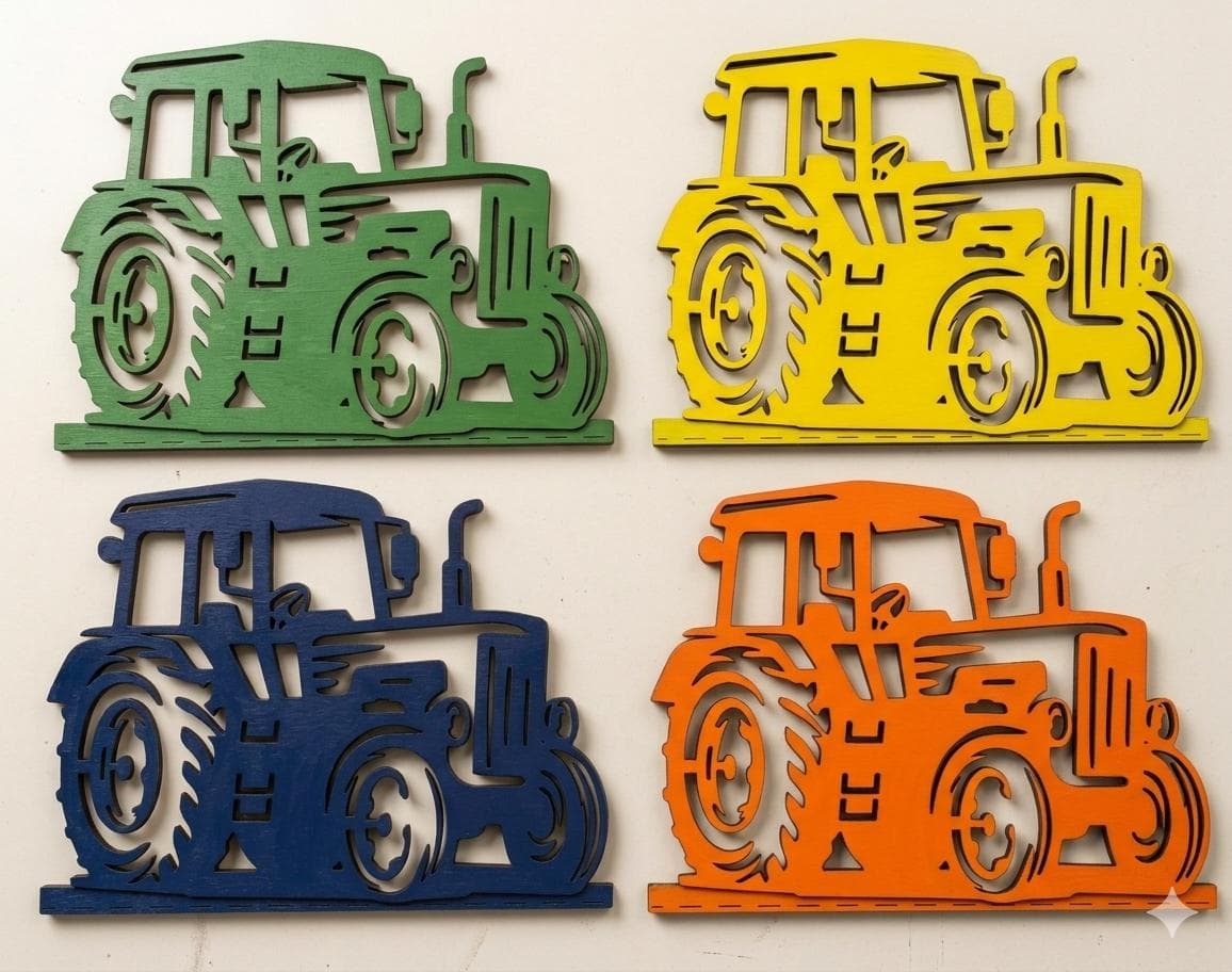 Tractor Laser Cut File, CNC Plan (svg, dxf, eps, pdf, png) (Digital Download) - image 3