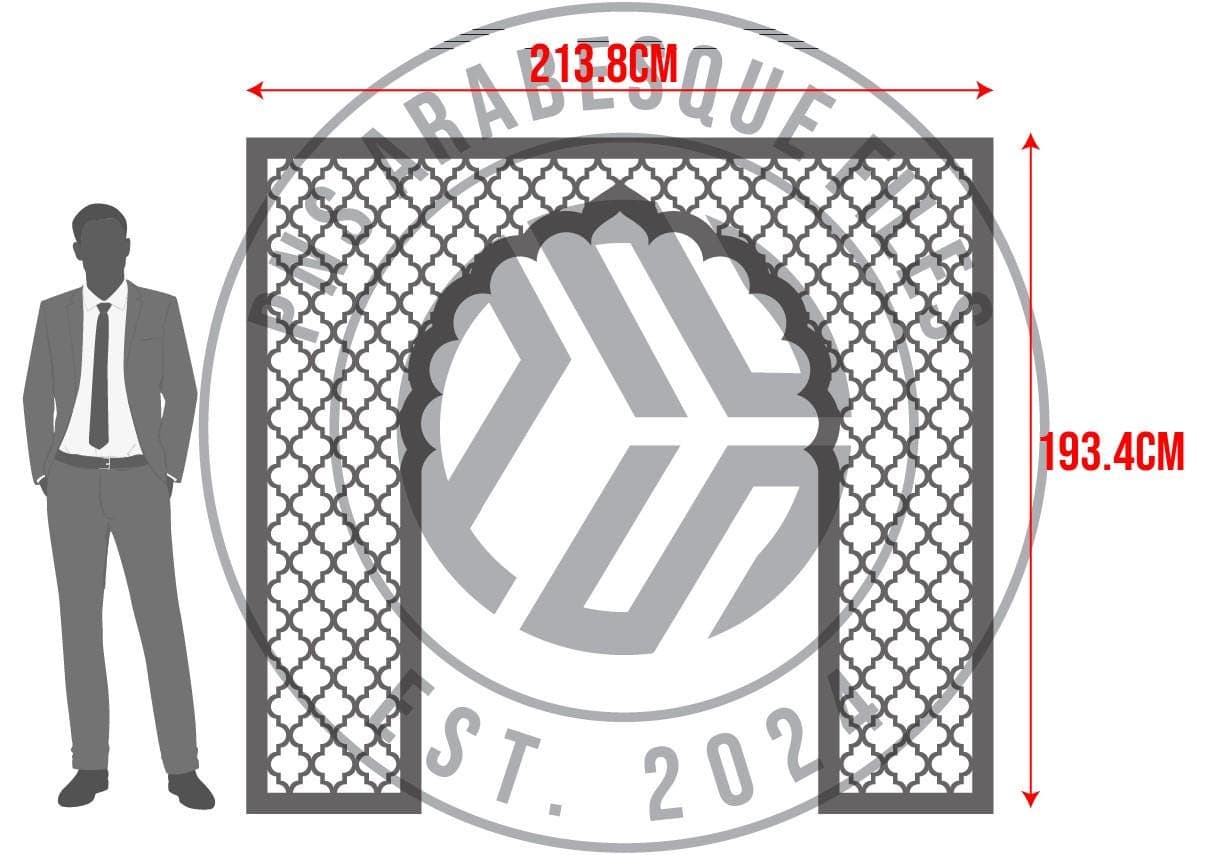 Islamic Arch Frame Backdrop: Laser Cut CNC Vector Design (svg dxf ai eps) - image 4