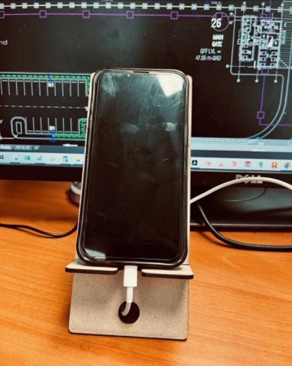 Laser Cut Phone Stand SVG: Desk Decor File (Digital Download) - image 4