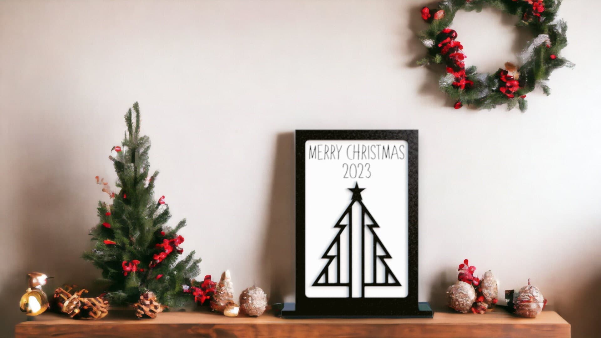 Christmas Table Top Sign Laser Cut File: Tree Decor SVG (Digital File) - image 3
