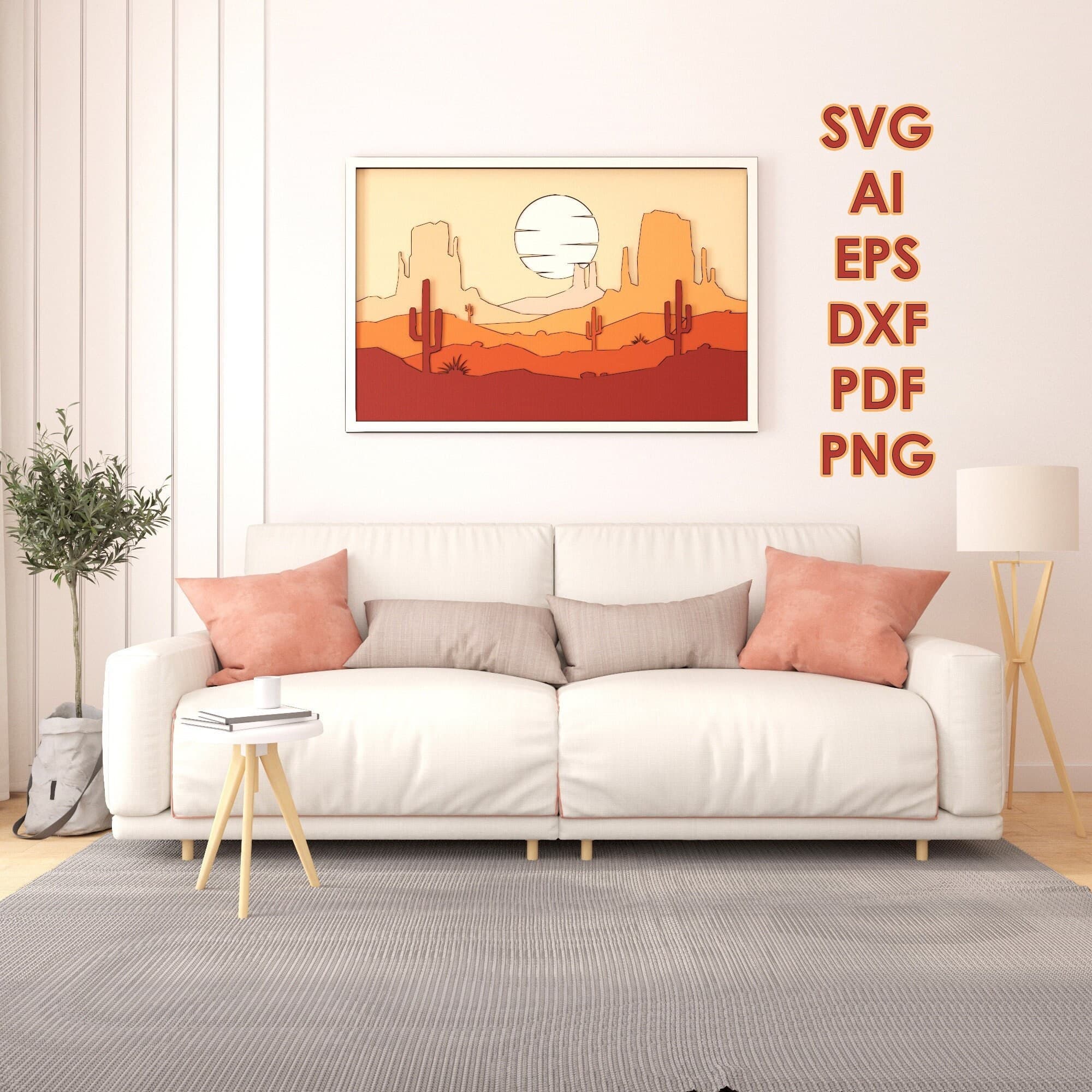 Arizona Desert Shadow Box Layered Laser CNC Cut File (Digital Download) - image 3