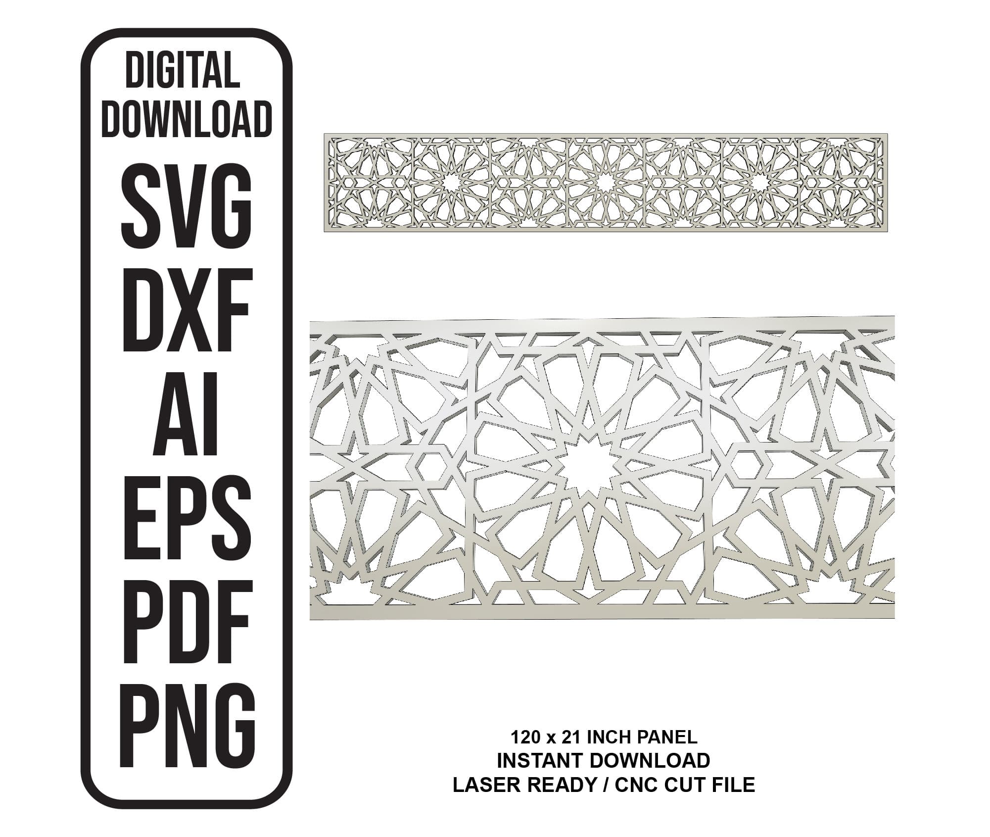 Islamic Geometric Pattern CNC Laser Cut File (Digital Download)
