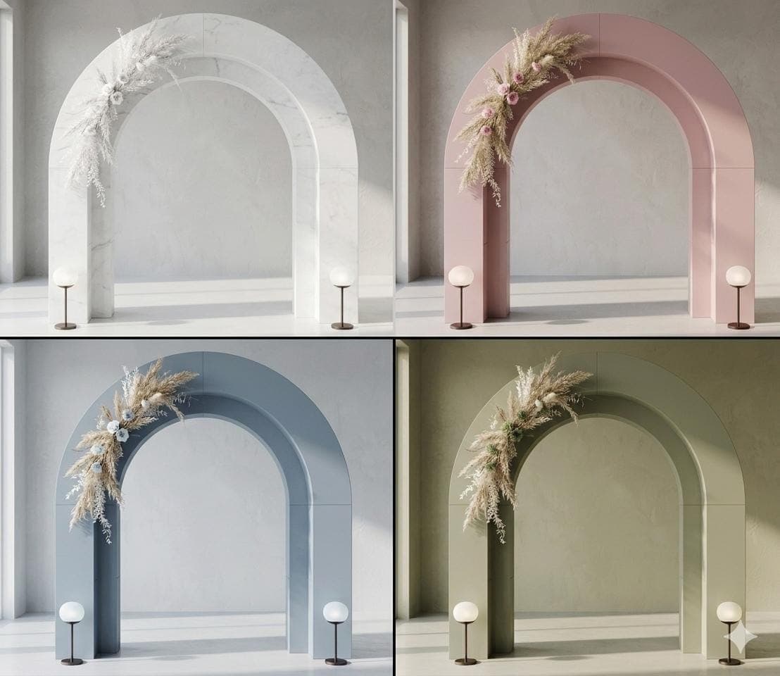 3D Layered Arch Backdrop Laser CNC Cut File Dxf Cdr Ai Eps - image 3