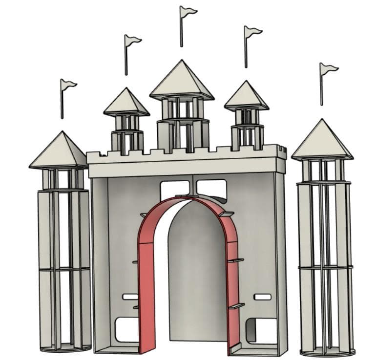Castle Arch Laser CNC Files Event Backdrop Dwg Dxf Ai Eps - image 3
