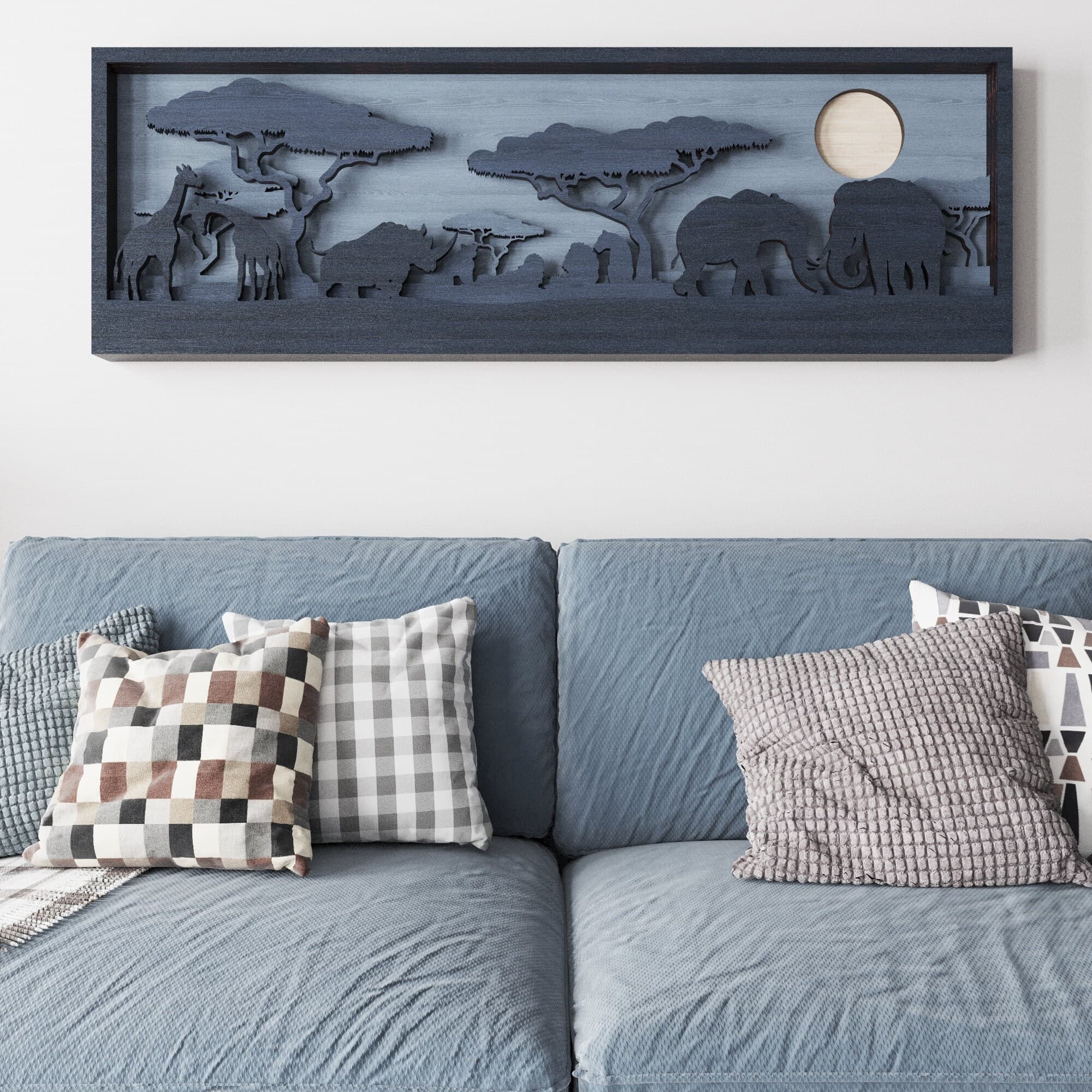 African Savannah Shadow Box Cut Files: Multilayer Laser Cut Design (Digital Download) - image 3