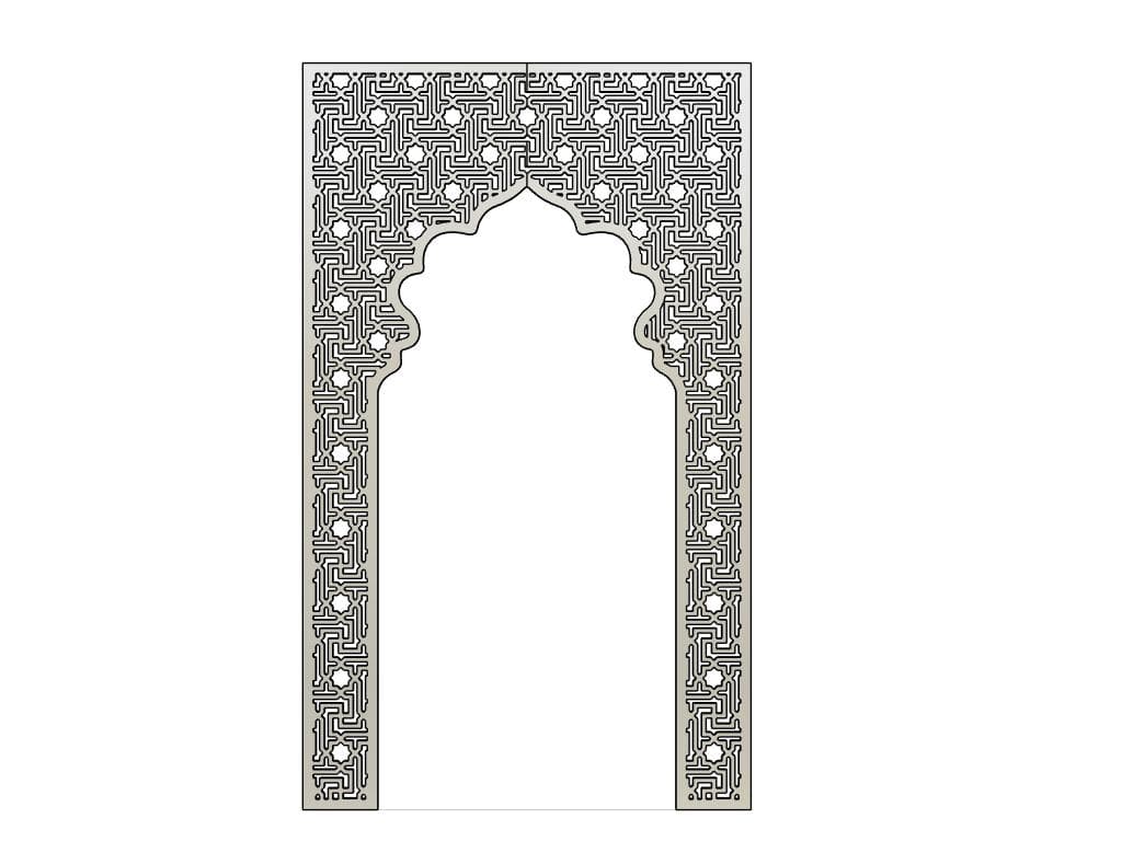 Islamic Mihrab Arch Wall Panel: Laser Cut CNC Prayer Niche (Digital Download) - image 4