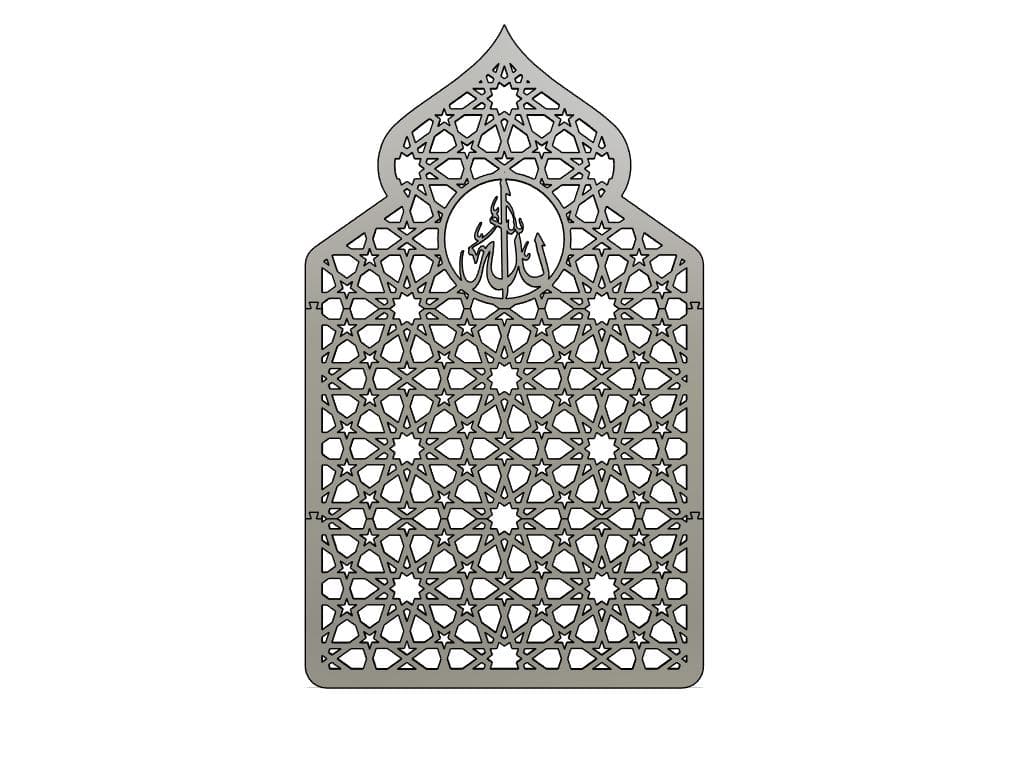 Islamic Mihrab Panel Laser Cut Design • Geometric Pattern (Digital File) - image 5