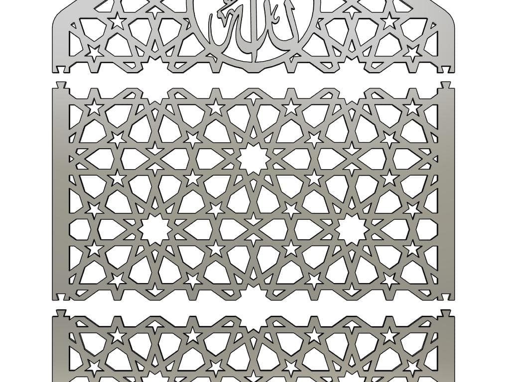Islamic Mihrab Panel Laser Cut Design • Geometric Pattern (Digital File) - image 4