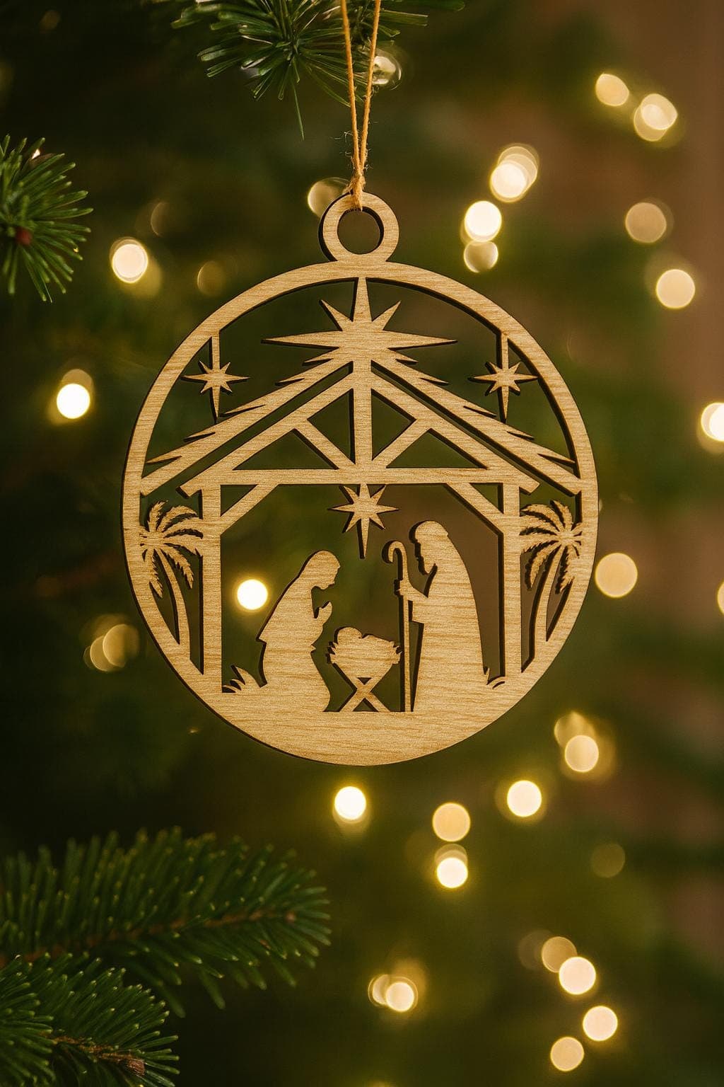 Nativity scene ornament digital cut file for laser machines - image 4