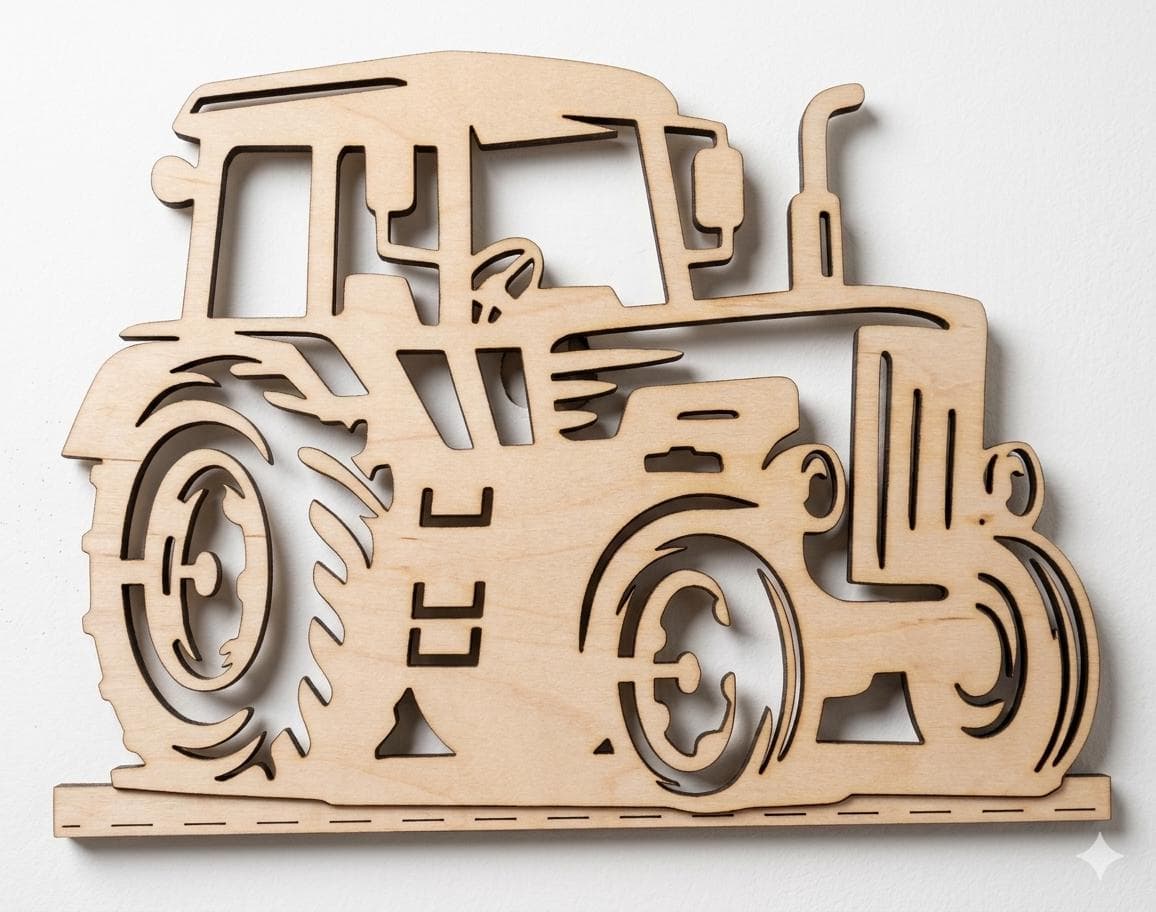 Tractor Laser Cut File, CNC Plan (svg, dxf, eps, pdf, png) (Digital Download) - image 4