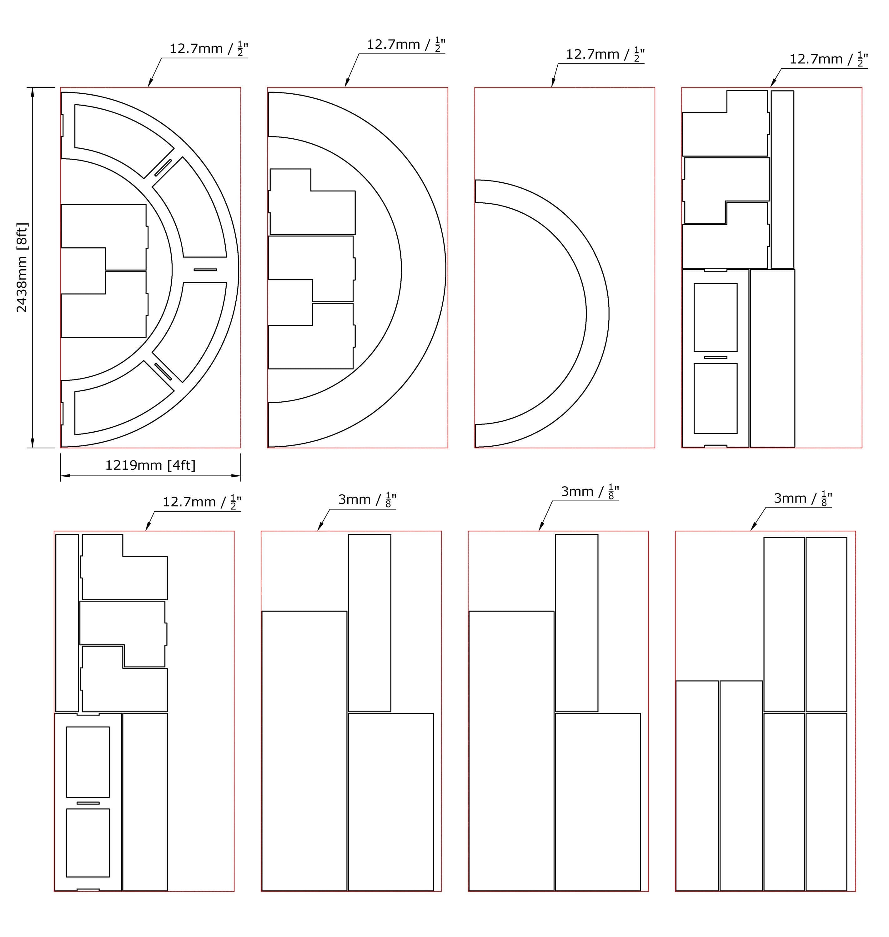 3D Layered Arch Backdrop Laser CNC Cut File Dxf Cdr Ai Eps - image 4
