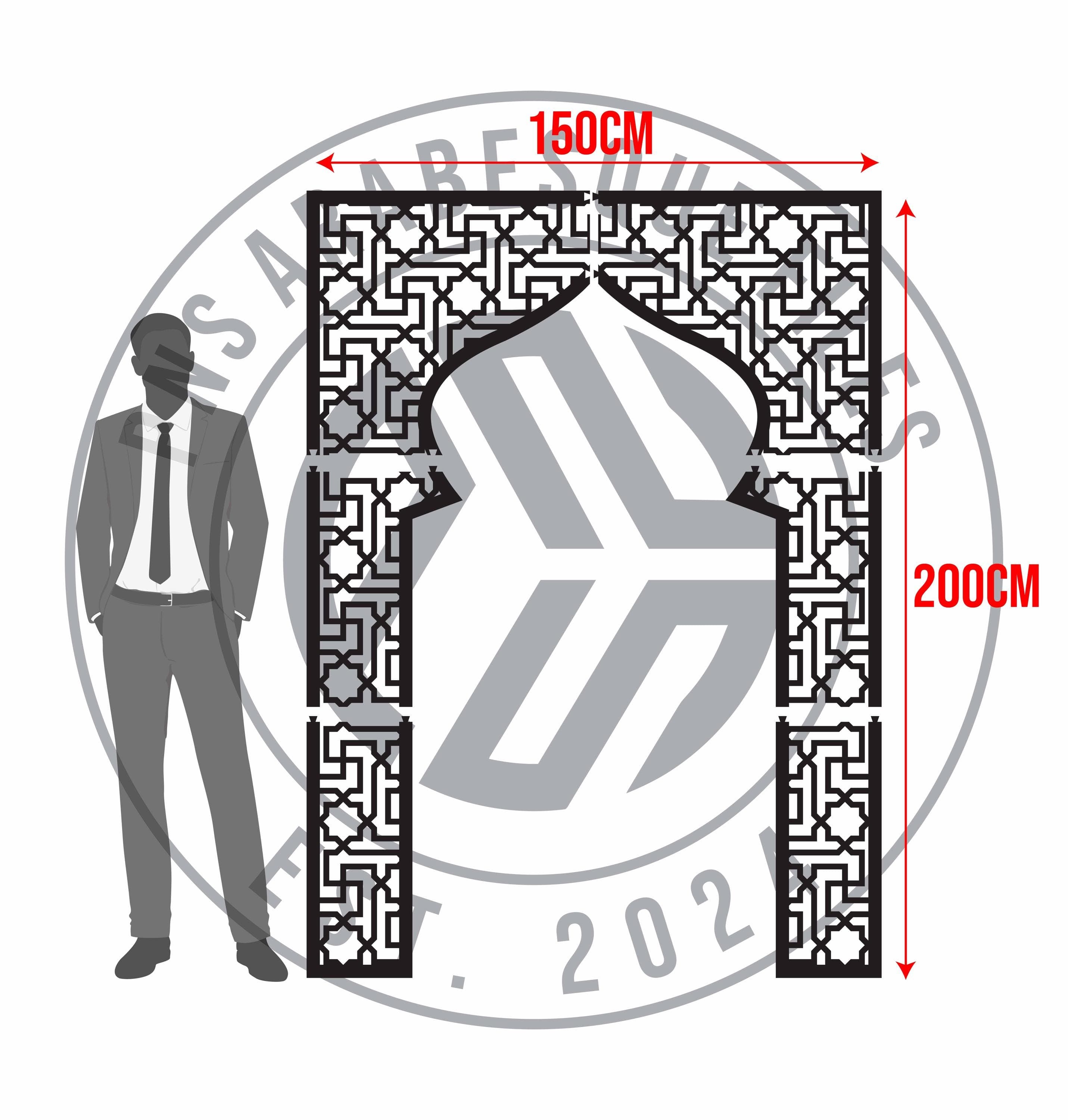 15 Islamic Arches Bundle, Laser Cutting Files Digital Vector Files svg dxf ai eps - image 5