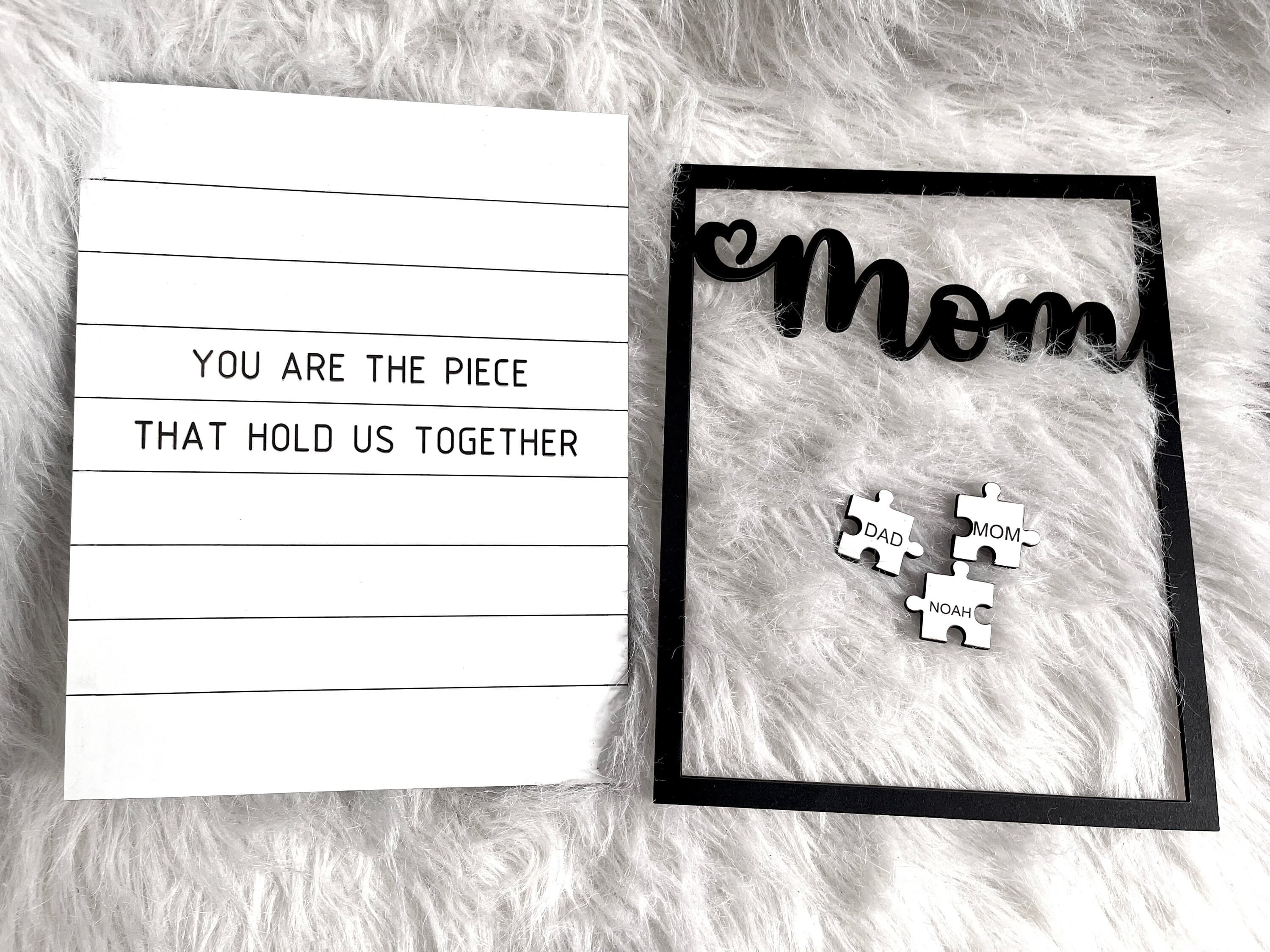 Mothers Day Puzzle Sign Laser Cut File: Custom Family Gift (Digital Download) - image 4