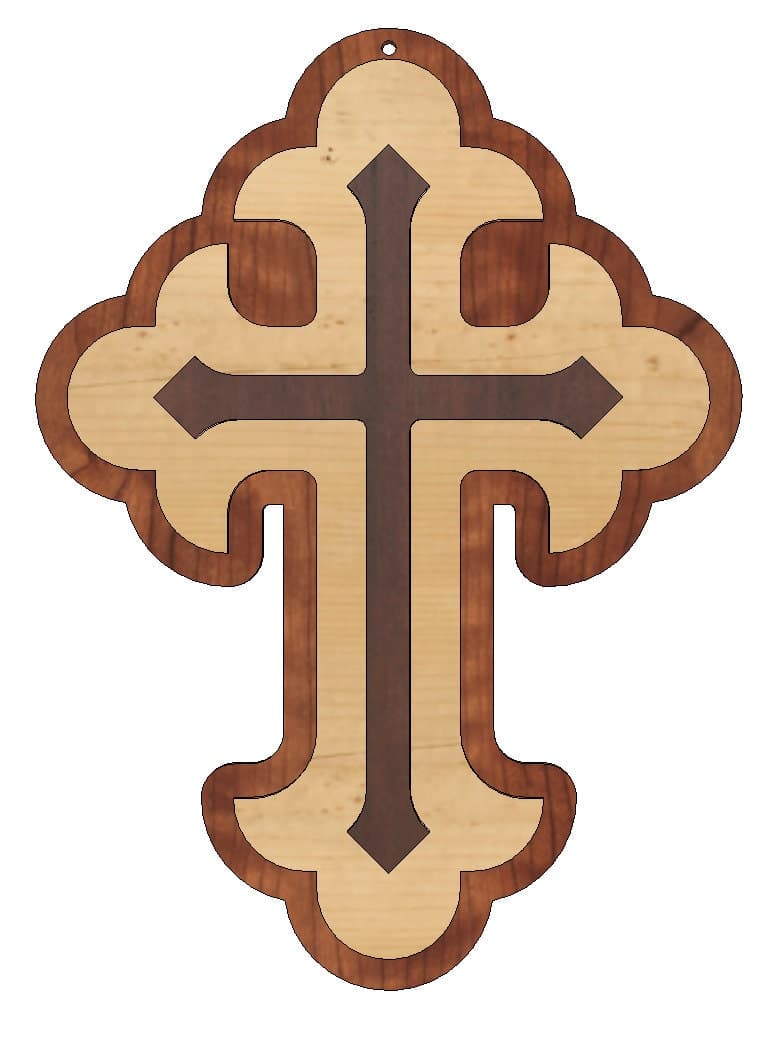 3 Layered Cross Laser Cut File (svg, dxf, ai, eps, pdf, png) - image 5