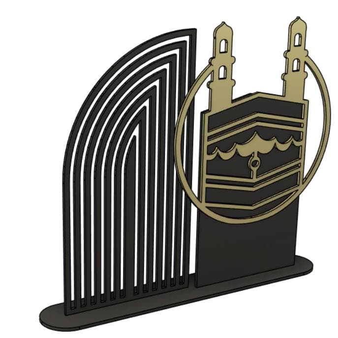 Kaaba Tabletop Stand, Laser Cut File, Islamic Decor CNC svg dxf ai eps - image 4