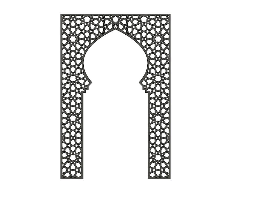 Islamic Pattern Arch Frame: Laser Cut File (Digital Download) - image 5