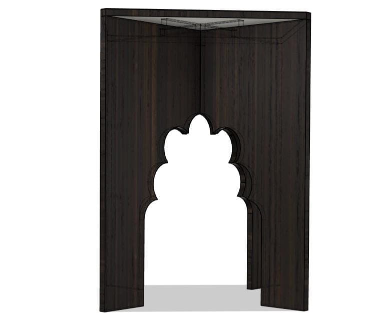 Islamic Arch Stool Design – CNC Laser Cut Vector Files (svg dxf ai eps) - image 4