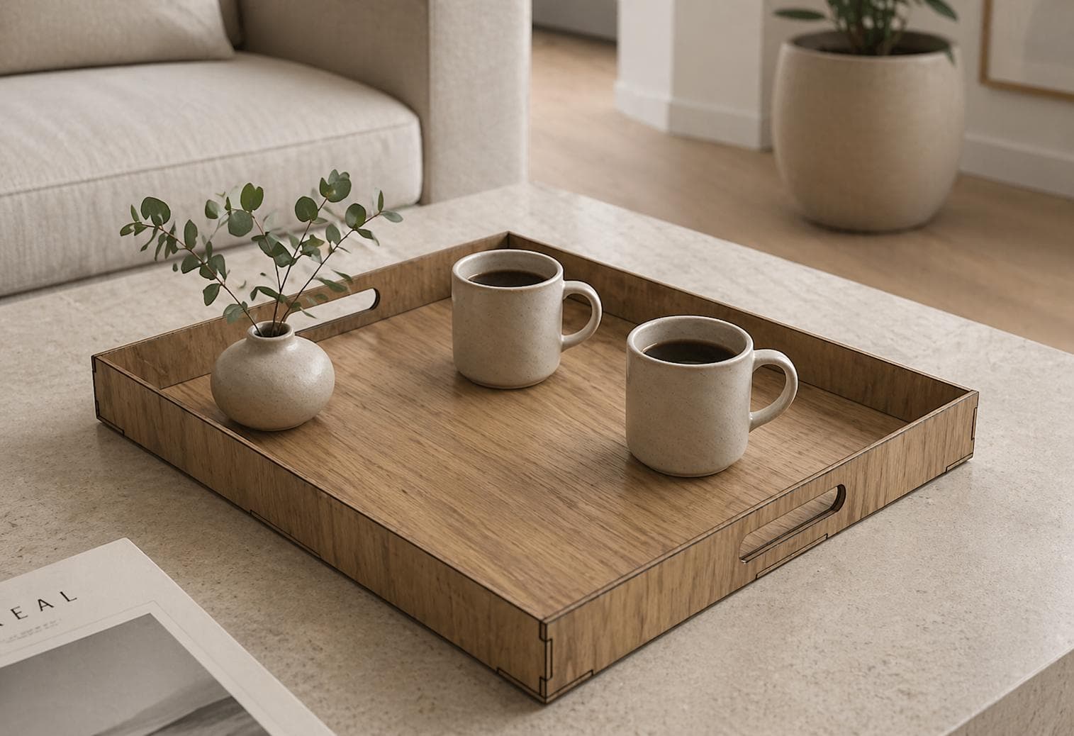 Minimalist Wooden Coffee Table Tray File Svg Dxf Ai Eps - image 3