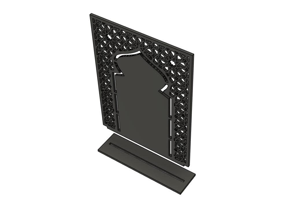 Mihrab Islamic Arch Tabletop Display: Laser Cut File (SVG, DXF, Ai, EPS) - image 3