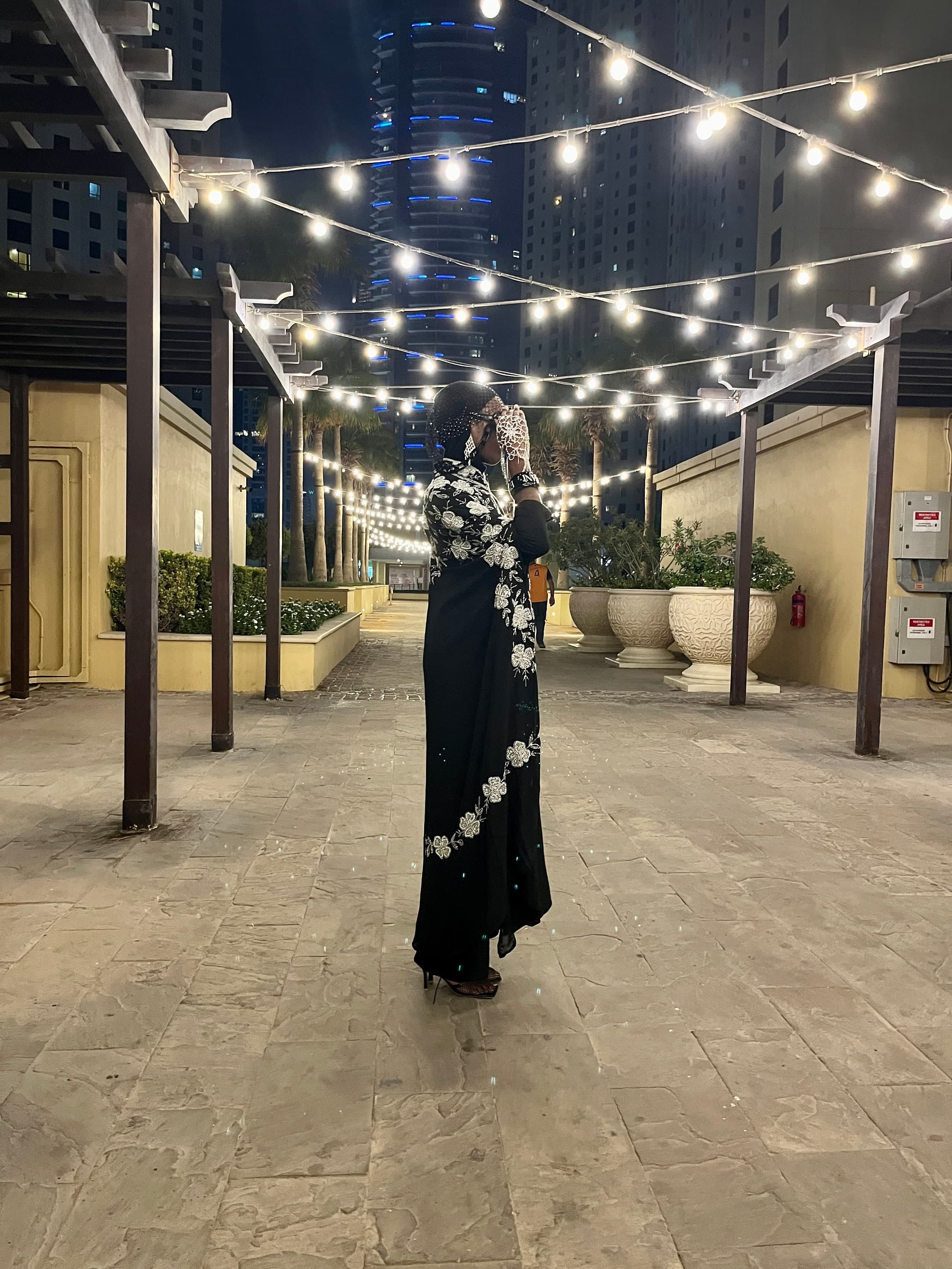 Luxury Dubai abaya chiffon cape butterfly gown - image 5