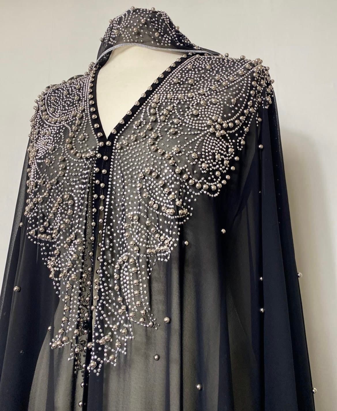 Luxury hood Abaya, Dubai kaftan, maxy dress muslim Emirates gown size 0-XXXXXL
