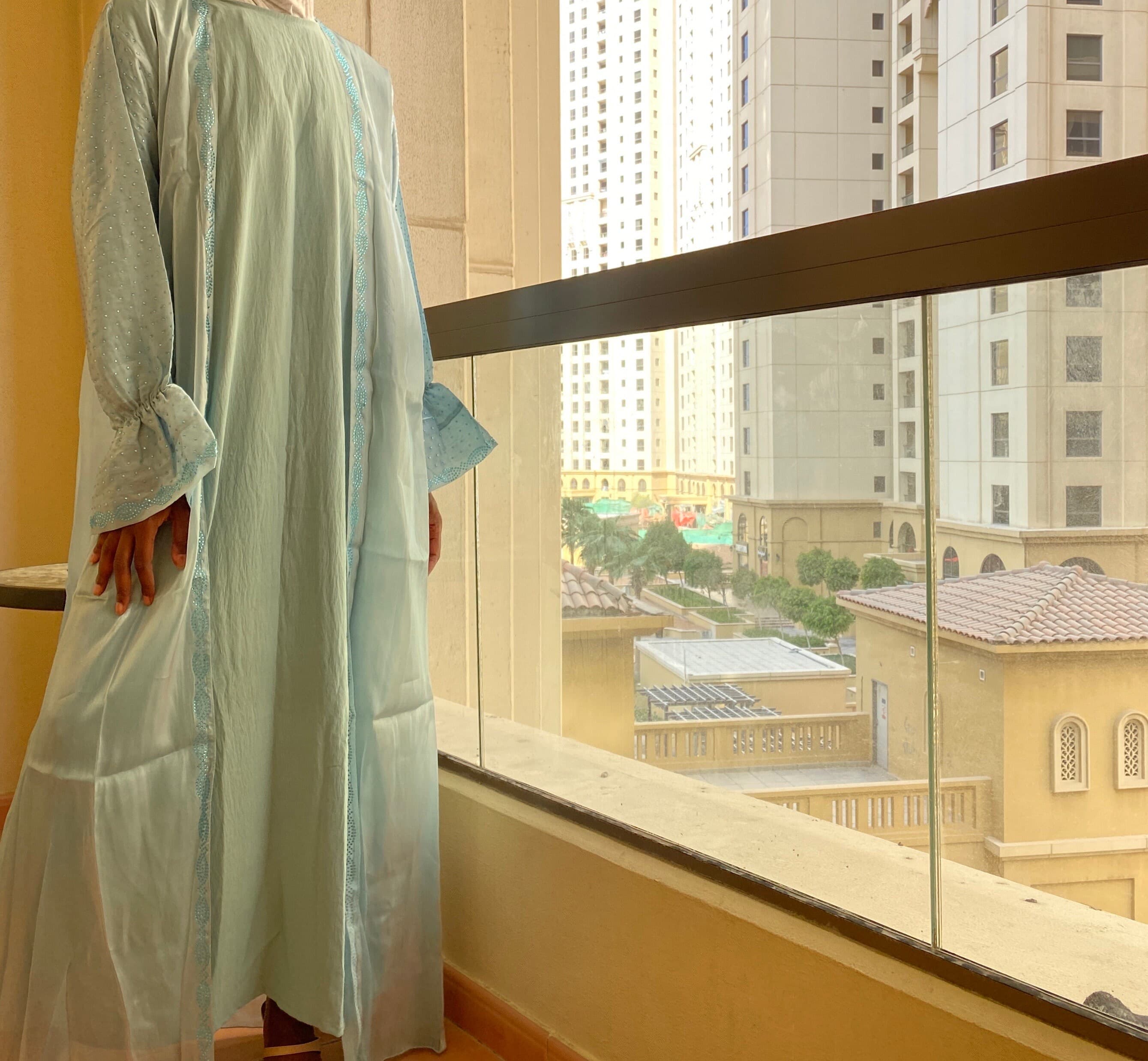 African bridal abaya kaftan wedding suit hijab dress - image 4