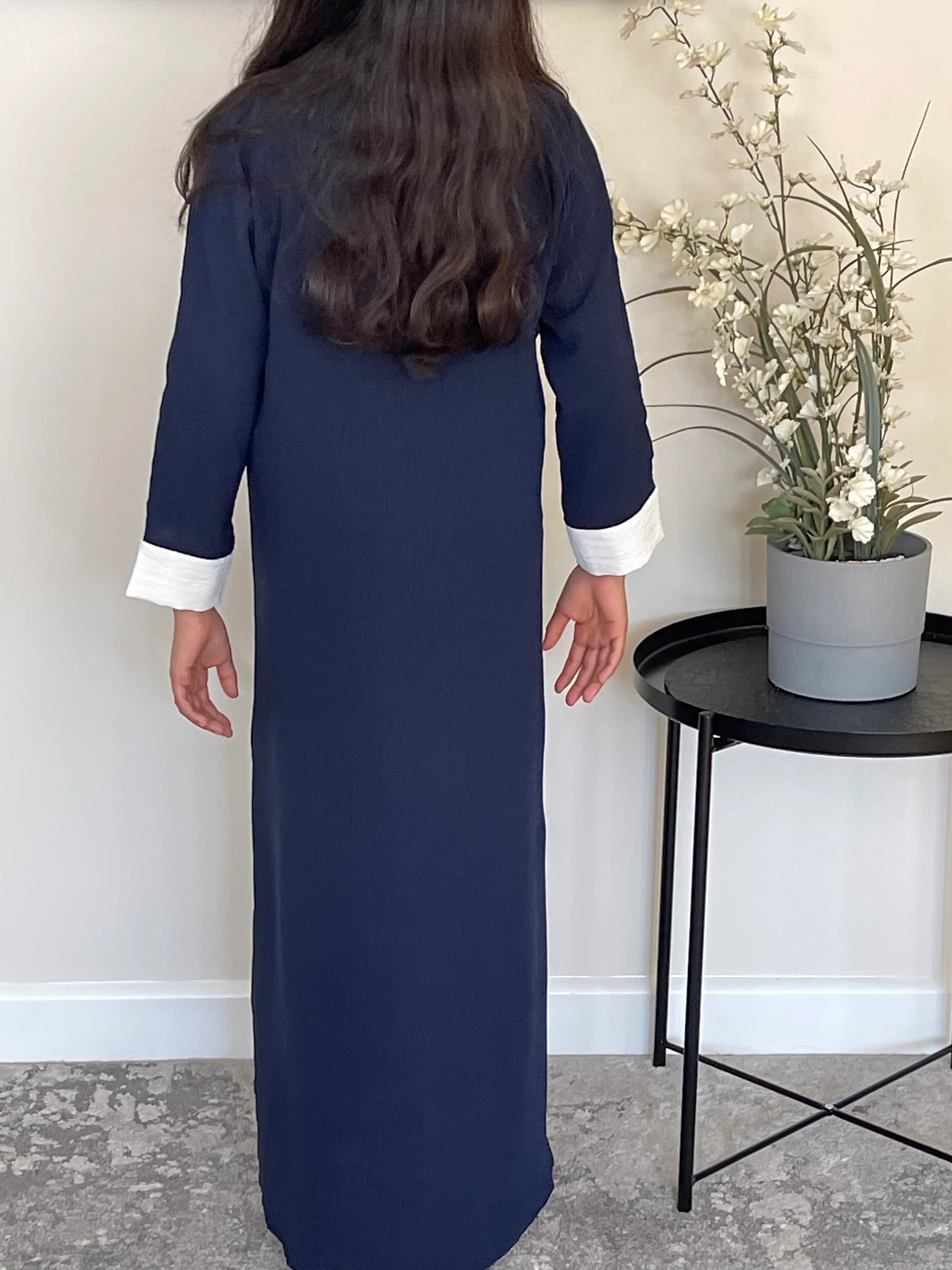 Girls Blue 2 in 1 Abaya - image 3
