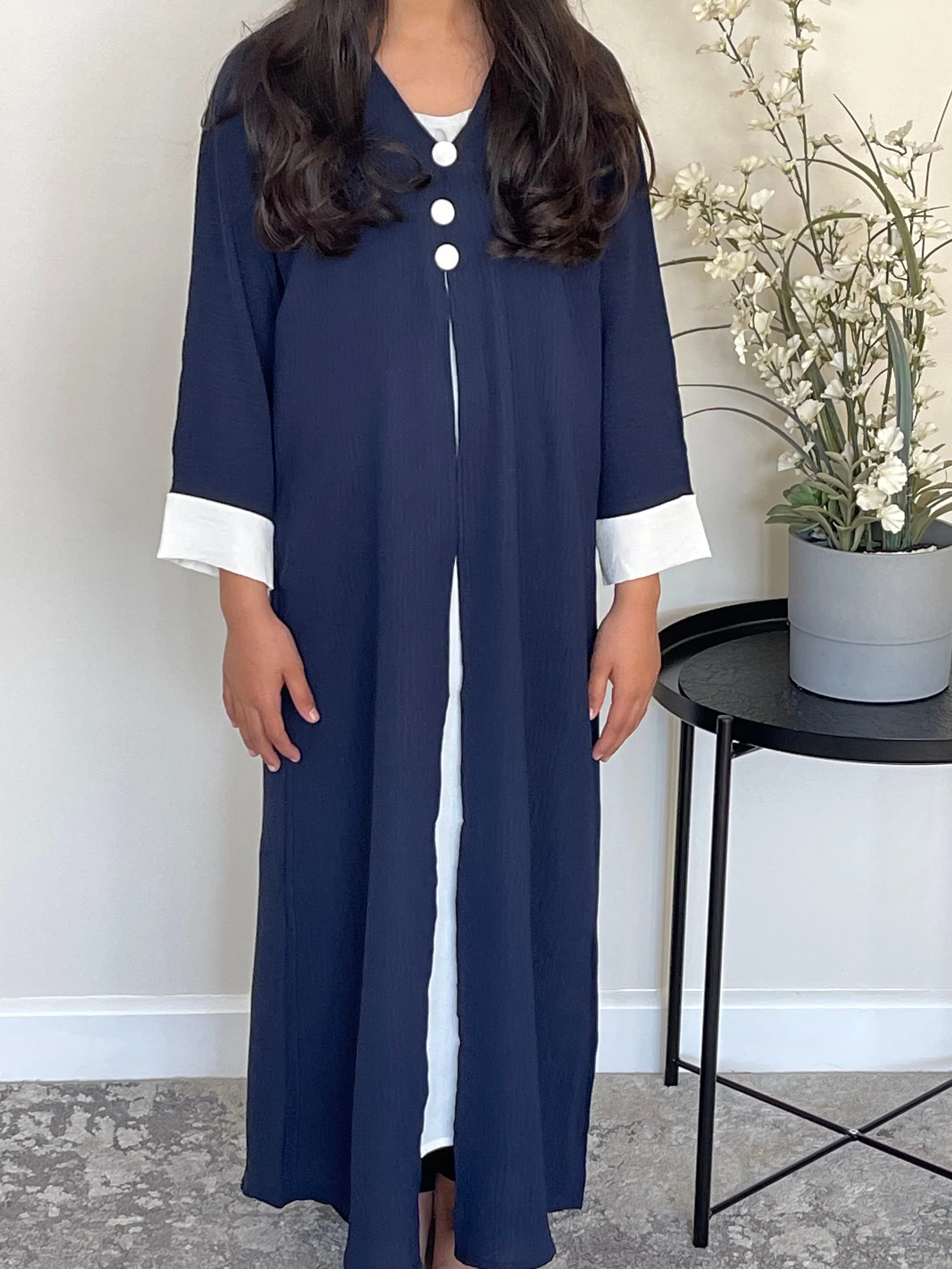 Girls Blue 2 in 1 Abaya