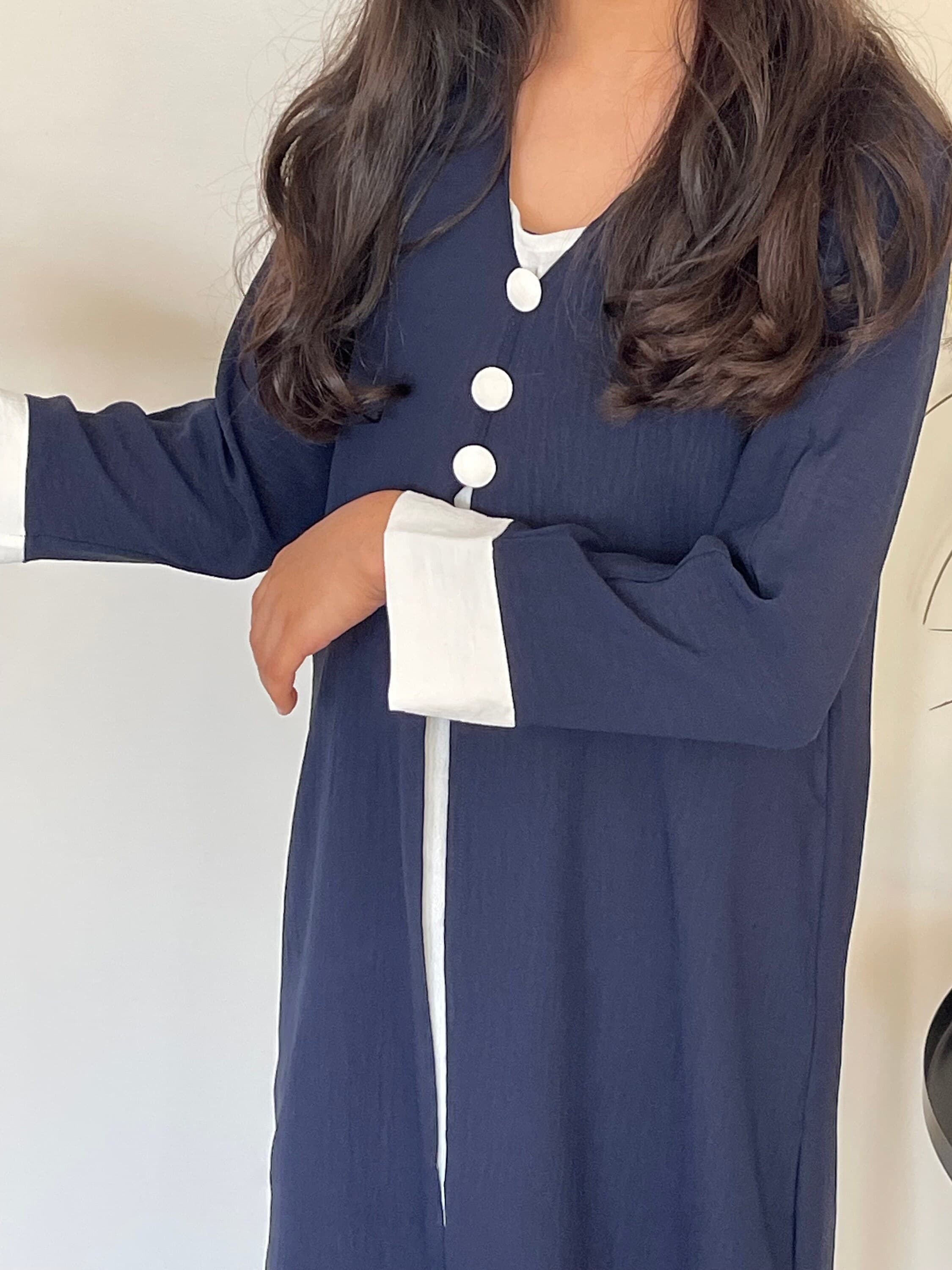 Girls Blue 2 in 1 Abaya - image 4