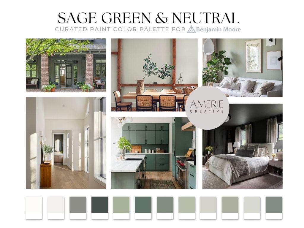 SAGE Green Paint Colors Sage paint colors Sage Benjamin Moore paint color palette Sage Green Benjamin moore whole house paint color scheme green home green accent colors cabinet door exterior earthy paint colors dark green paint colors 2026 sage green paint colors 
saybrook sage caldwell green carolina gull october mist seapearl china white dove chelsea gray ashwood moss vapor trails oil cloth intrigue