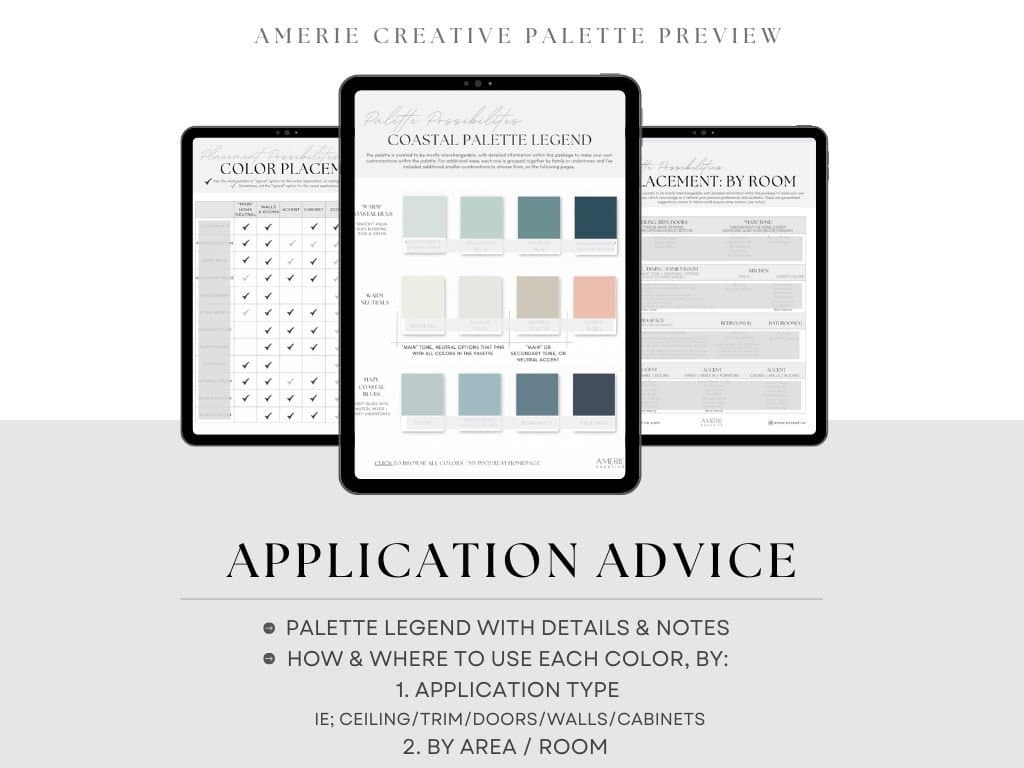 Coastal home beach house Paint Color Palette Benjamin Moore 
Paint palette nuetral interior navy door cabinet dark blue green teal turquoise quiet moments smokey green palladian blue aegean teal newburg green conch shell smoke hale navy