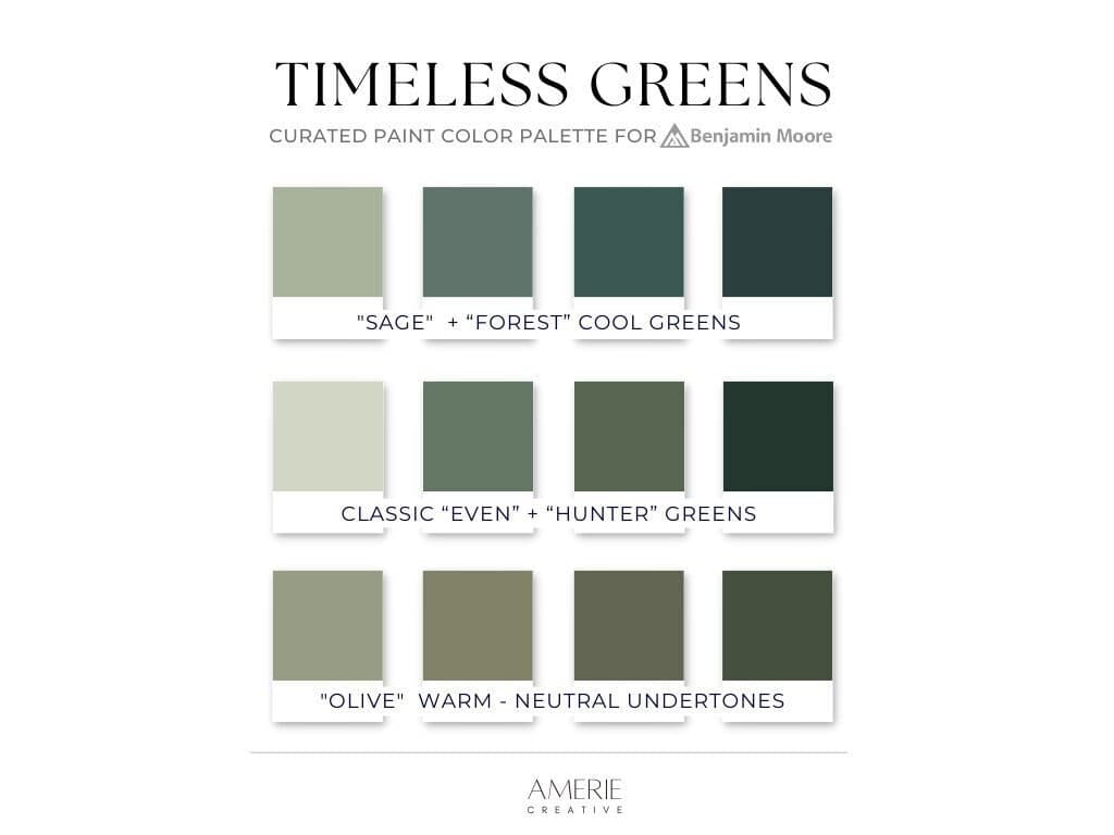 Green Paint Color Palette Benjamin Moore Green paint colors green paint color scheme sage green olive green grey dark green dark olive green