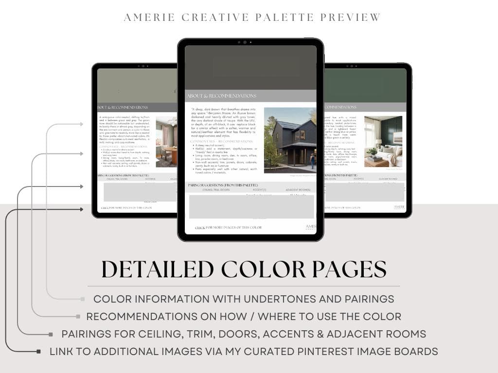 Forest home Paint Color Palette Benjamin Moore Cabin Mountain house modern organic earthy neutral dark exterior door cabinet white dove natural cream stone hearth flint rushing river caldwell green stormcloud gray classic dragon's breath
essex green