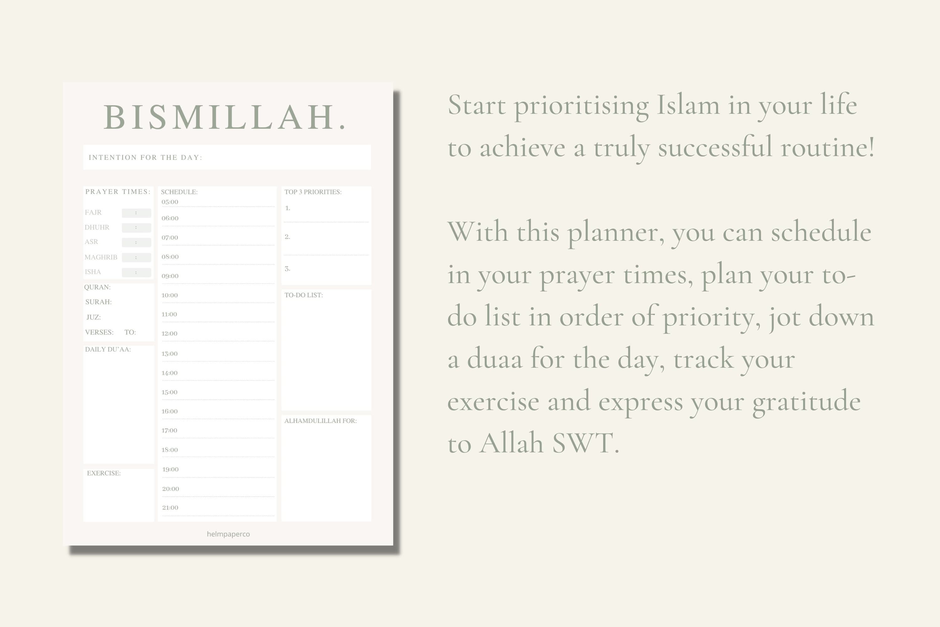 Digital Islamic Planner | Islamic planning printables, digital muslim planner, islamic planner for muslims, quran journal, islamic journal - image 5