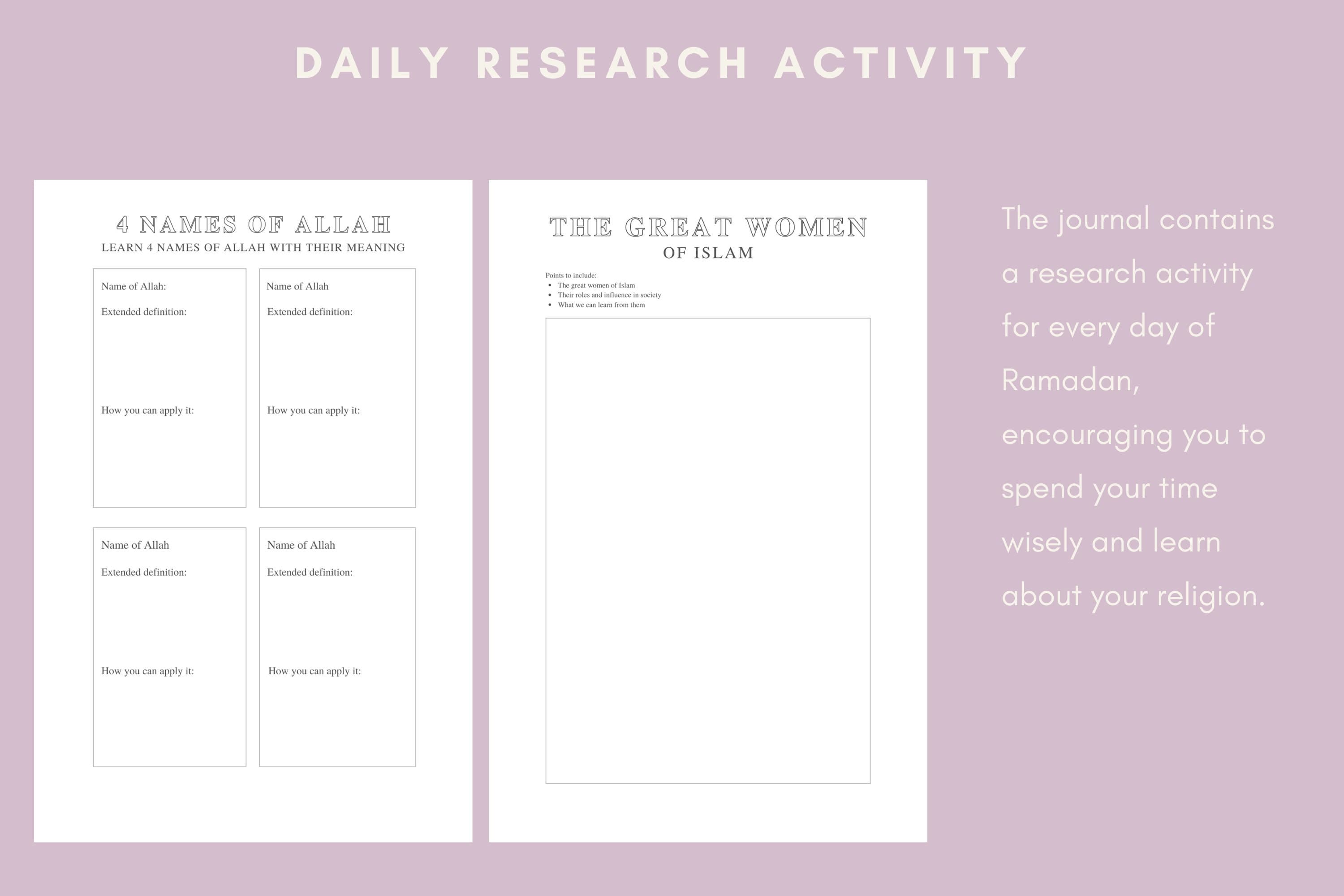 PDF Digital Ramadan Journal, Islamic digital download, digital ramadan planner - image 4