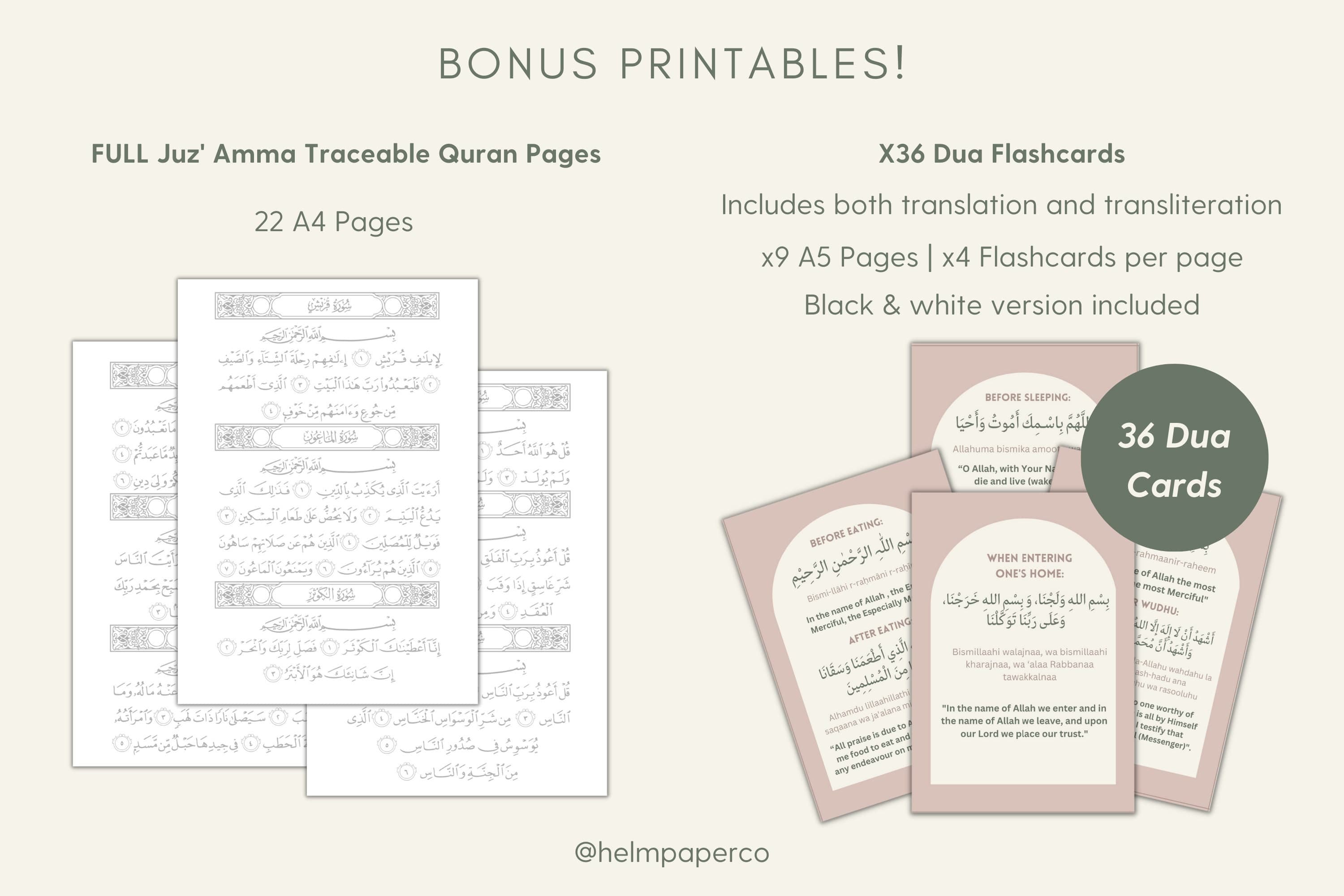 Islamic Printable Bundle // Digital Islamic Planner, muslim planner, salah tracker, quran tracker, quran journal, traceable quran, printable - image 5