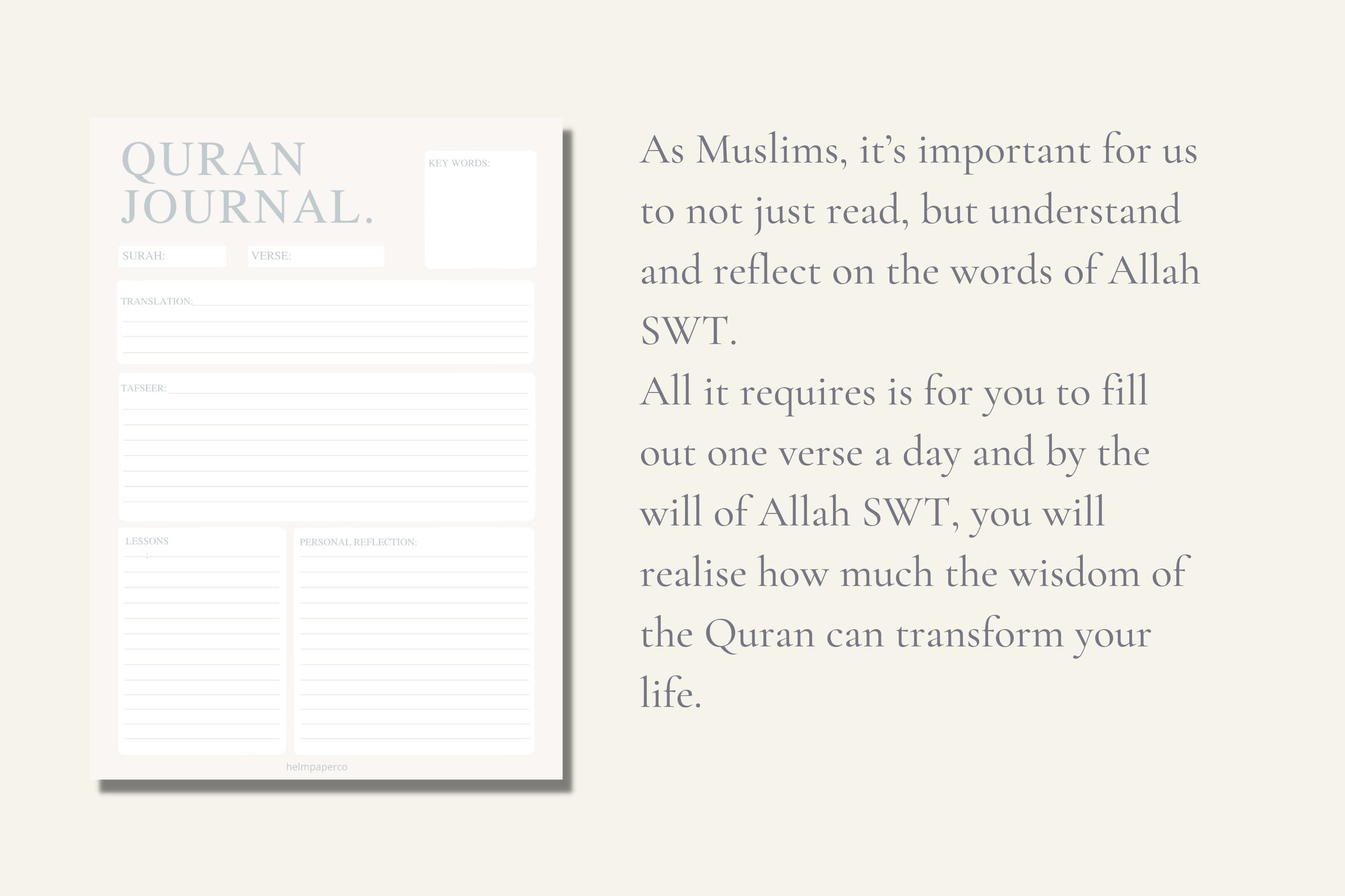 Islamic Digital Printables, digital muslim planner, deen planner, muslim tracker, salah tracker, islam planner, quran journal - image 5