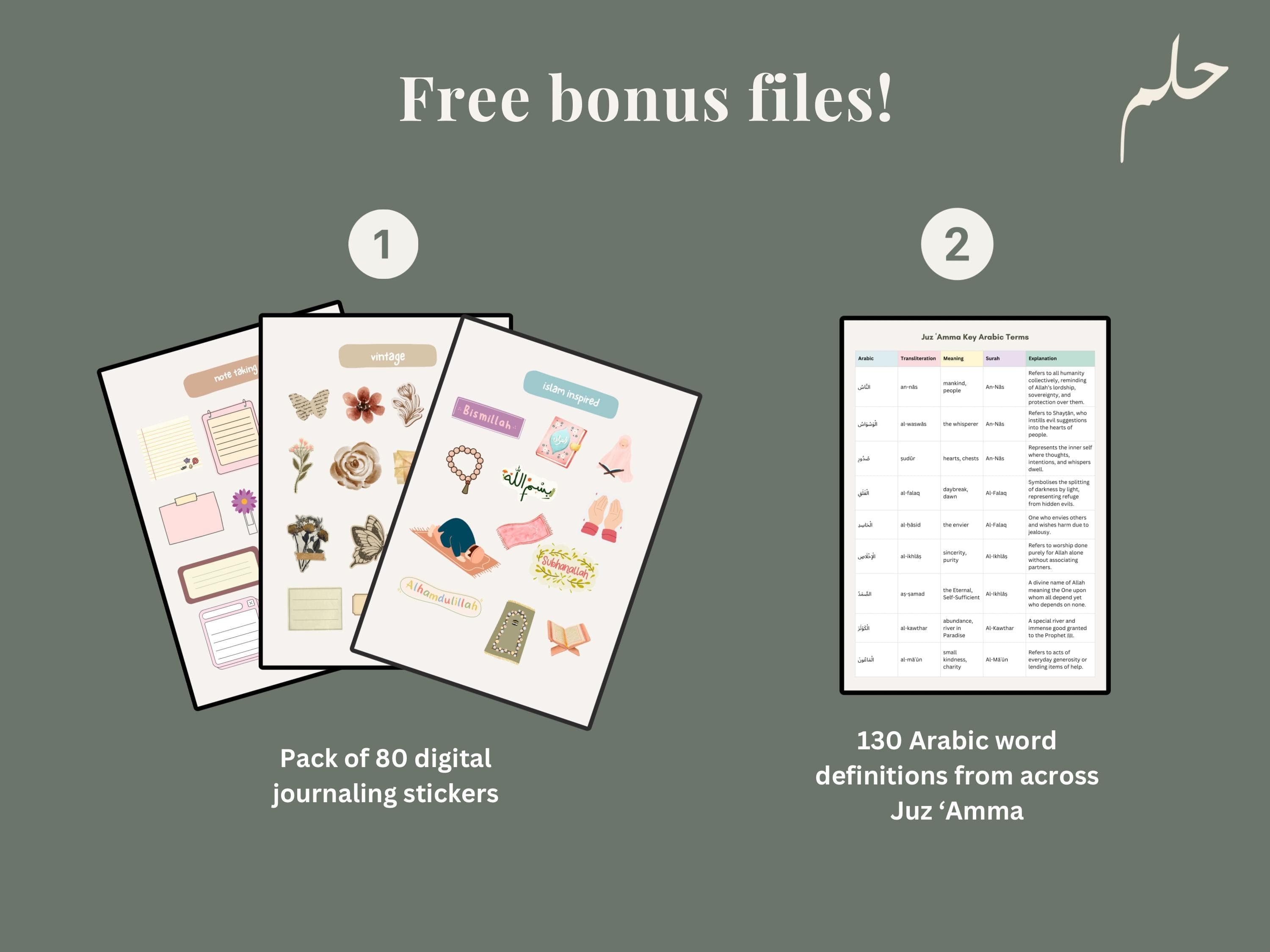 Juz Amma Study Notes, Quran Reflection Journal, Digital Islamic Book, Simplified Tafsir Surah Summaries, Muslim Study Guide, PDF Download - image 4