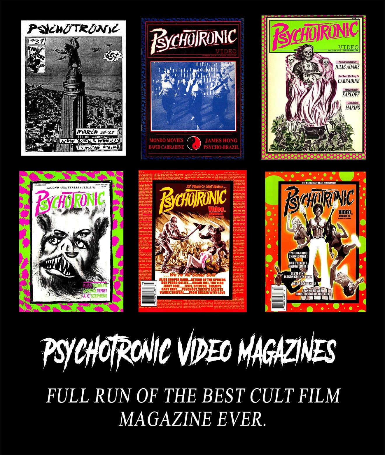 Psychotronic Video Magazines. Full Run of the Best Cult Film Magazine Ever.