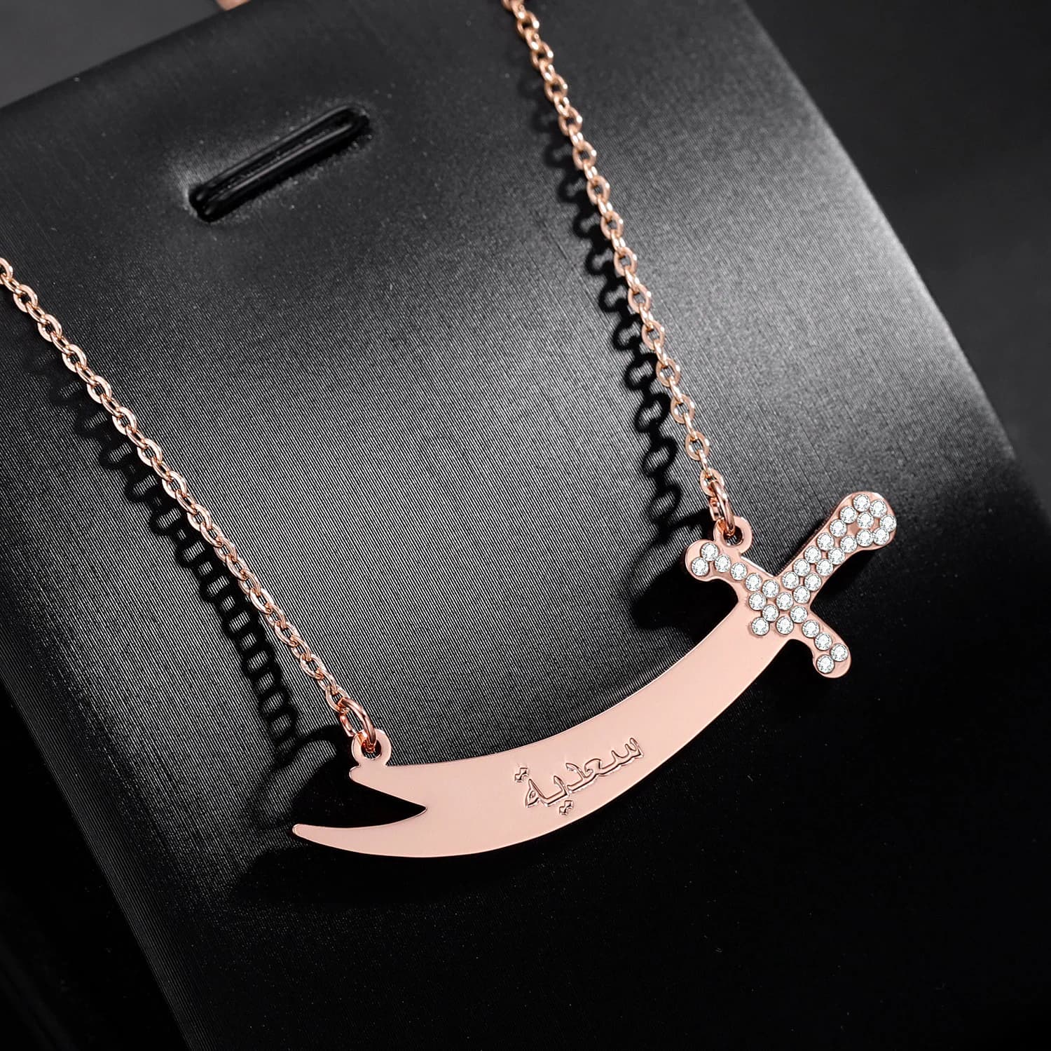 Personalized Arabic Name Necklace: Engraved Zulfiqar Sword, Islamic Jewelry - image 4