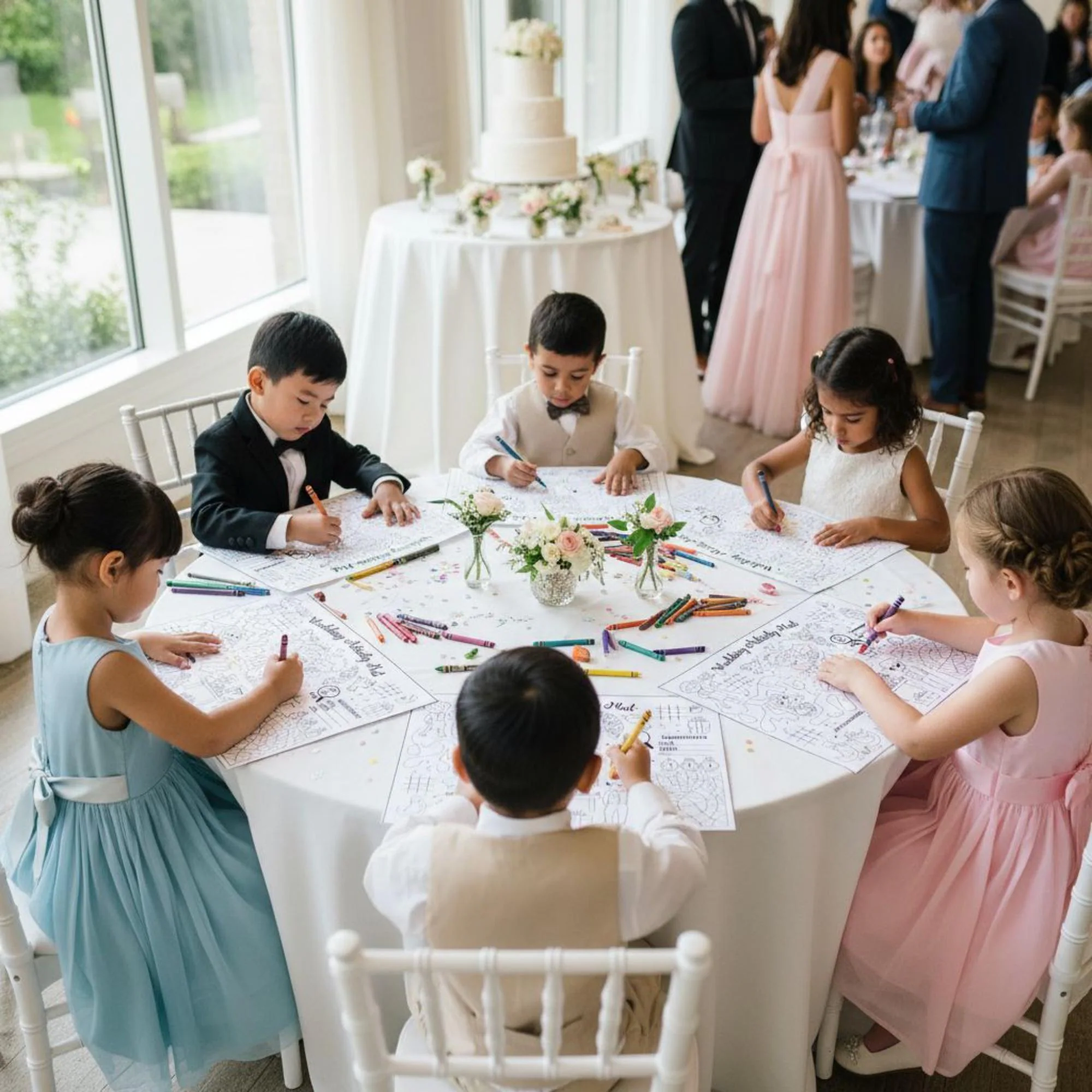 Wedding Activity Placemat for Kids, Coloring Page (Digital Download) - image 4
