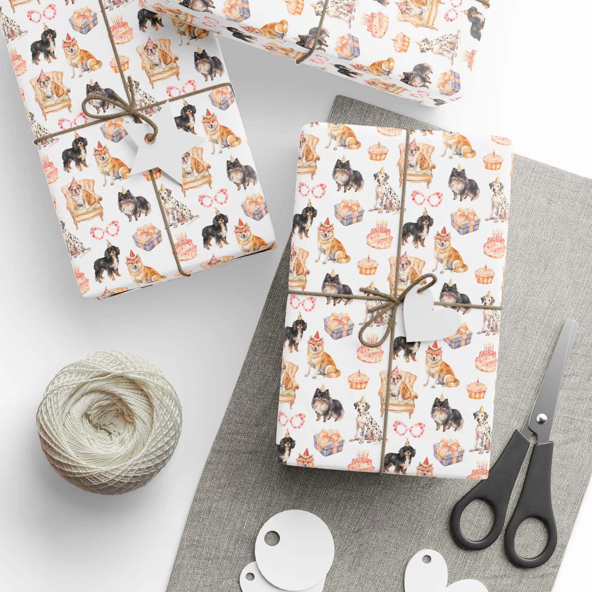 Dog Breeds Birthday Wrapping Paper: Gift Wrap for Dog Lovers