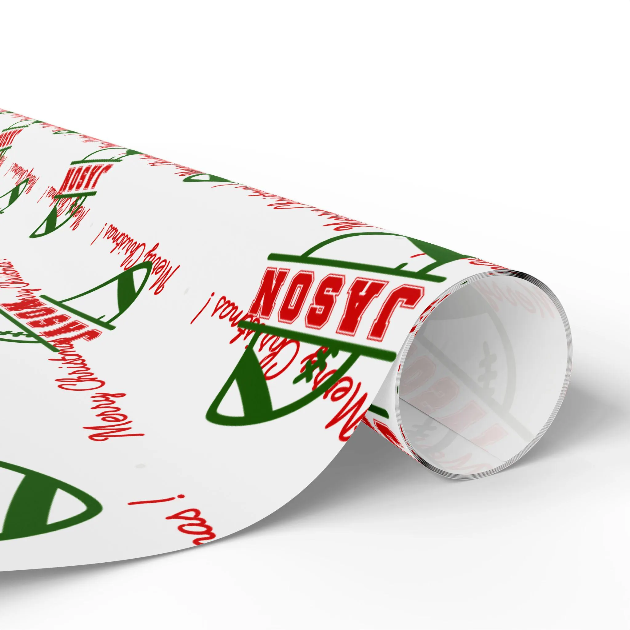 Personalized Sports Football Christmas Wrapping Paper: Custom Monogram Gift Wrap - image 5