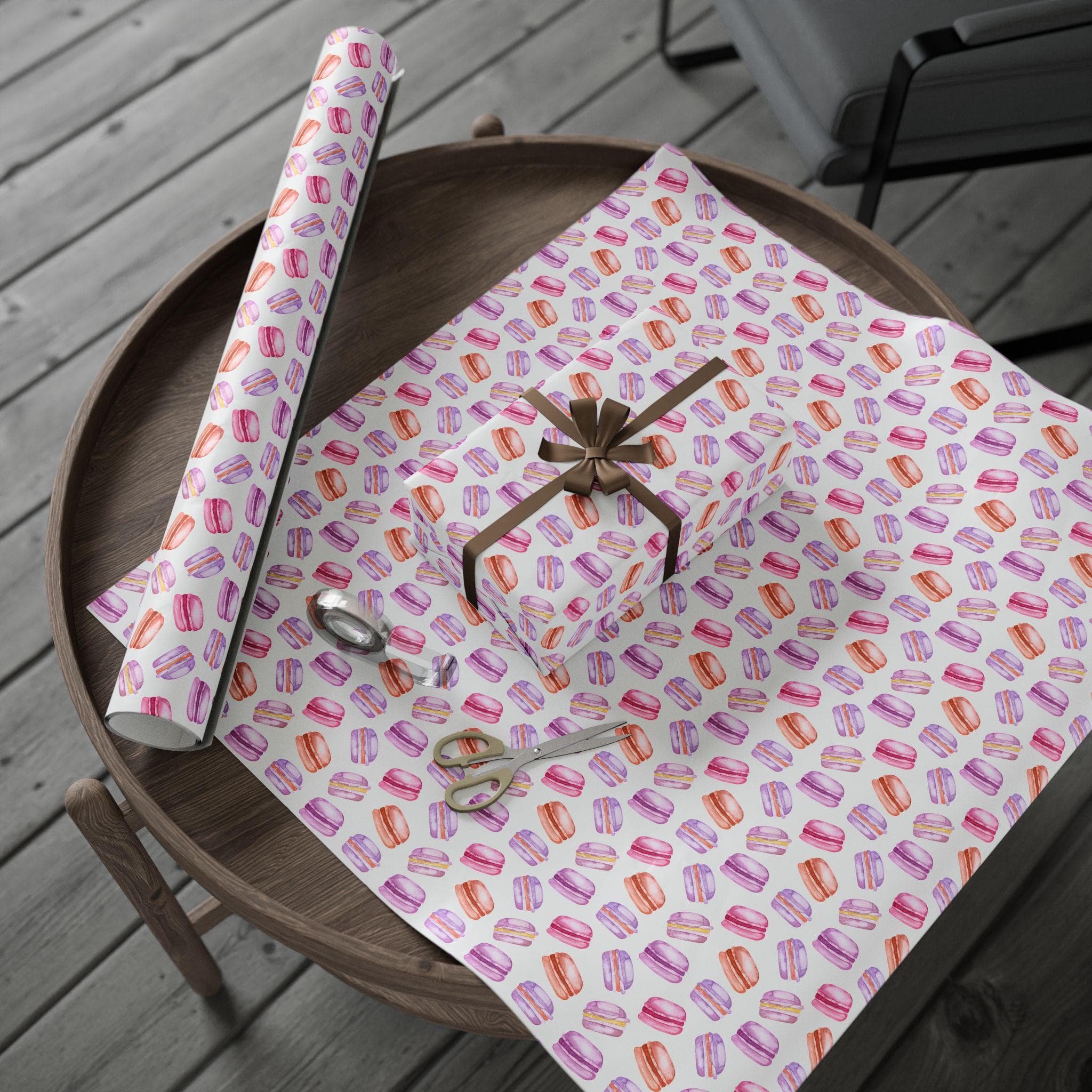 French Macarons Gift Wrap: Parisian Pastry Paper Roll - image 5