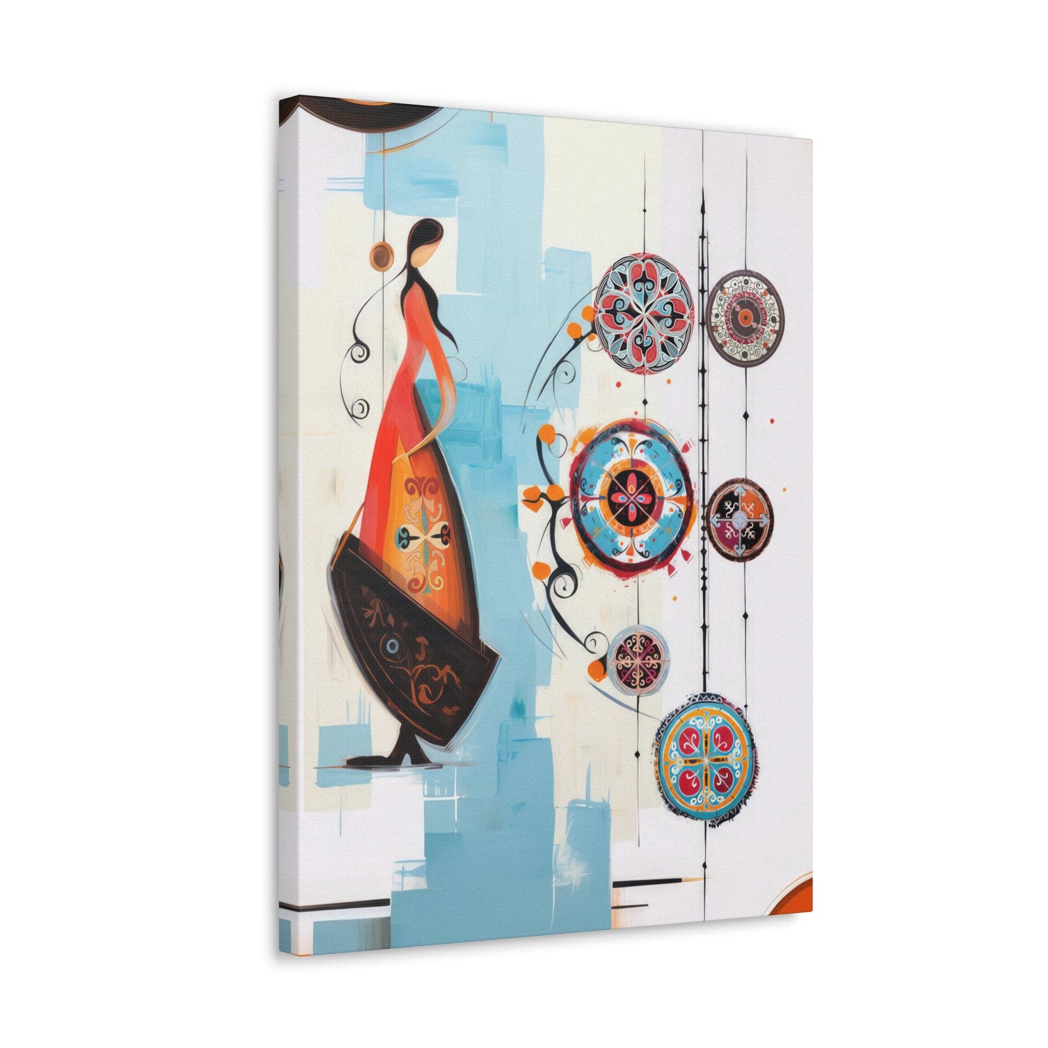 ASYLANA Kazakh Canvas Print Wrap Gallery Modern Kazakh Wall Art with Traditional Ornaments and patterns 121 - image 4