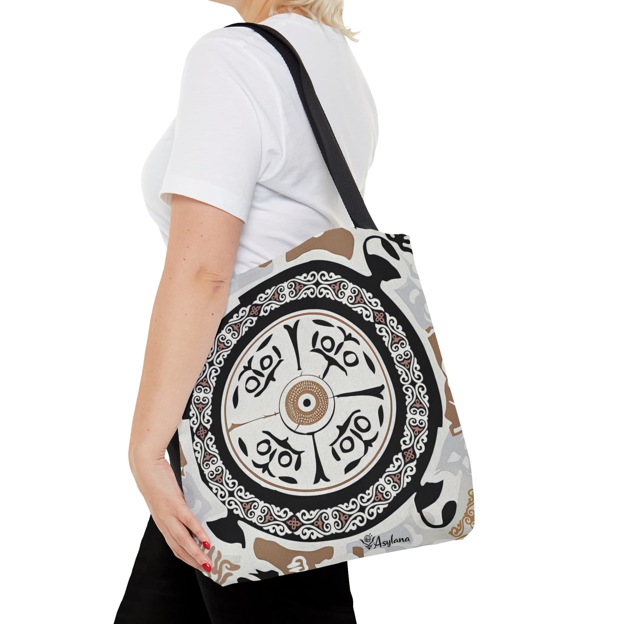 ASYLANA Tote Bag based on Qazaq Art with ethnic patterns of Kazakhstan and Central Asia Handbag 107 - image 5
