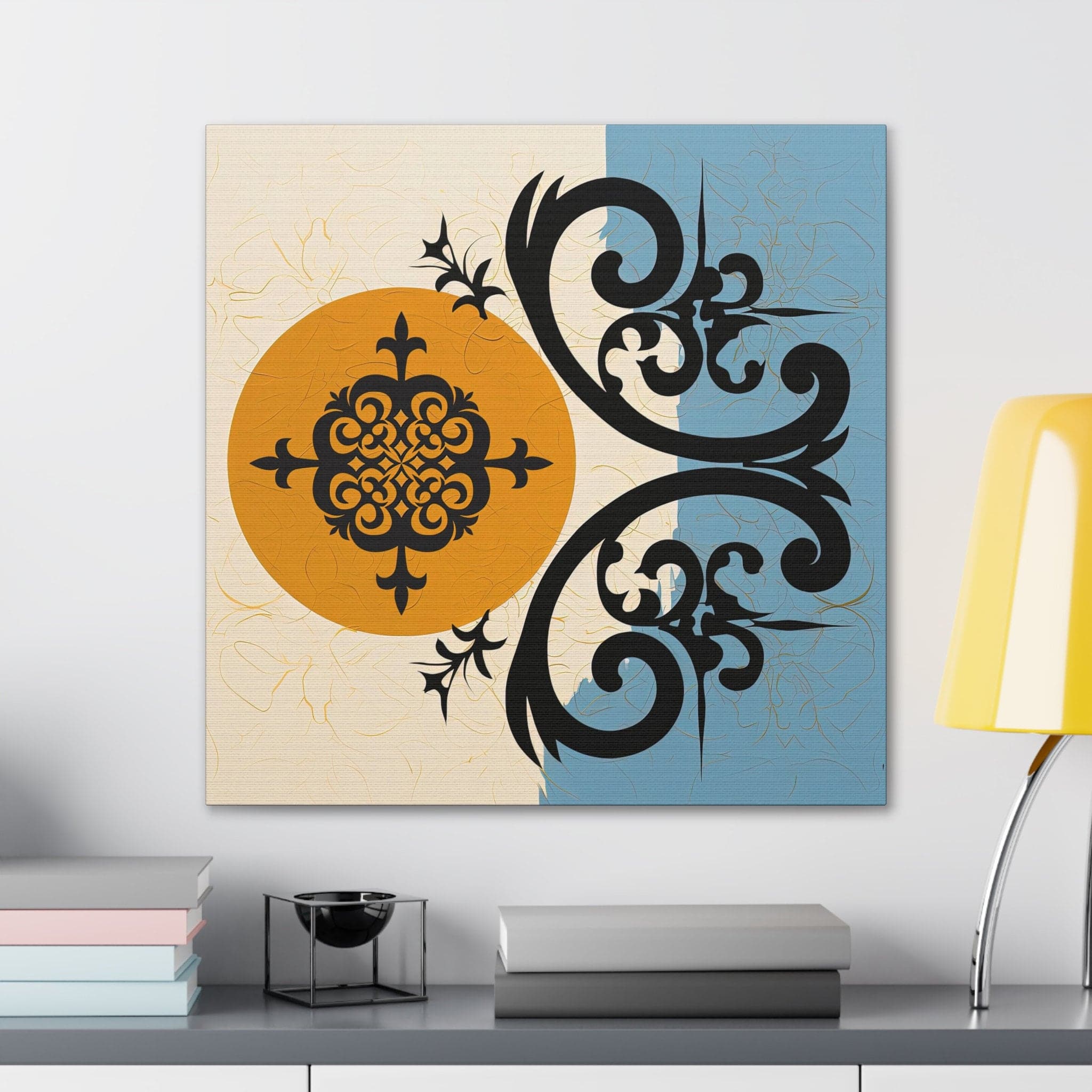 ASYLANA Kazakh Canvas Print Wrap Wall Art based on Vintage Qazaq Hand-Embroidery 104 - image 3
